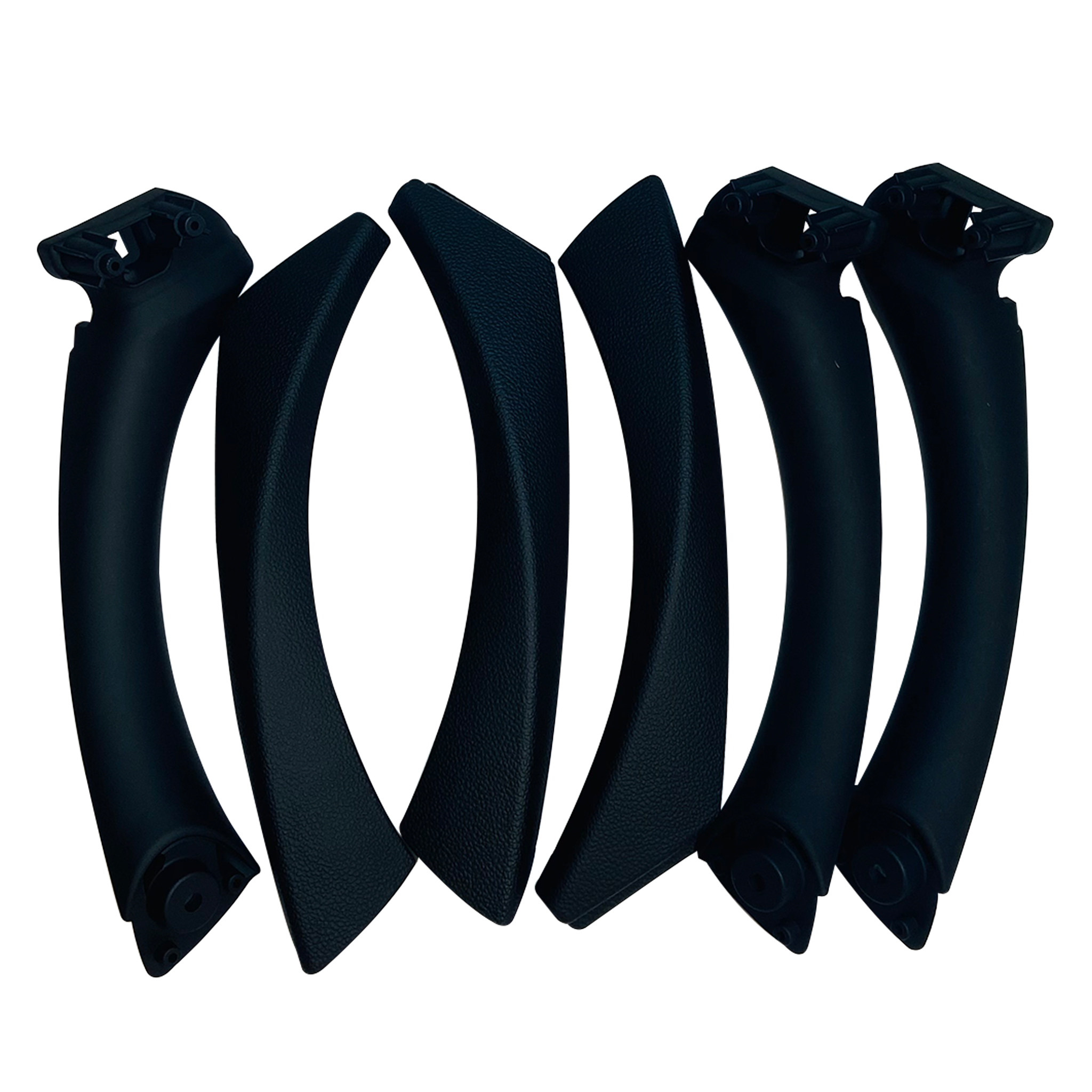 BMW E90 INNER DOOR PULL HANDLE WITH COVER FULL SET BLACK-1