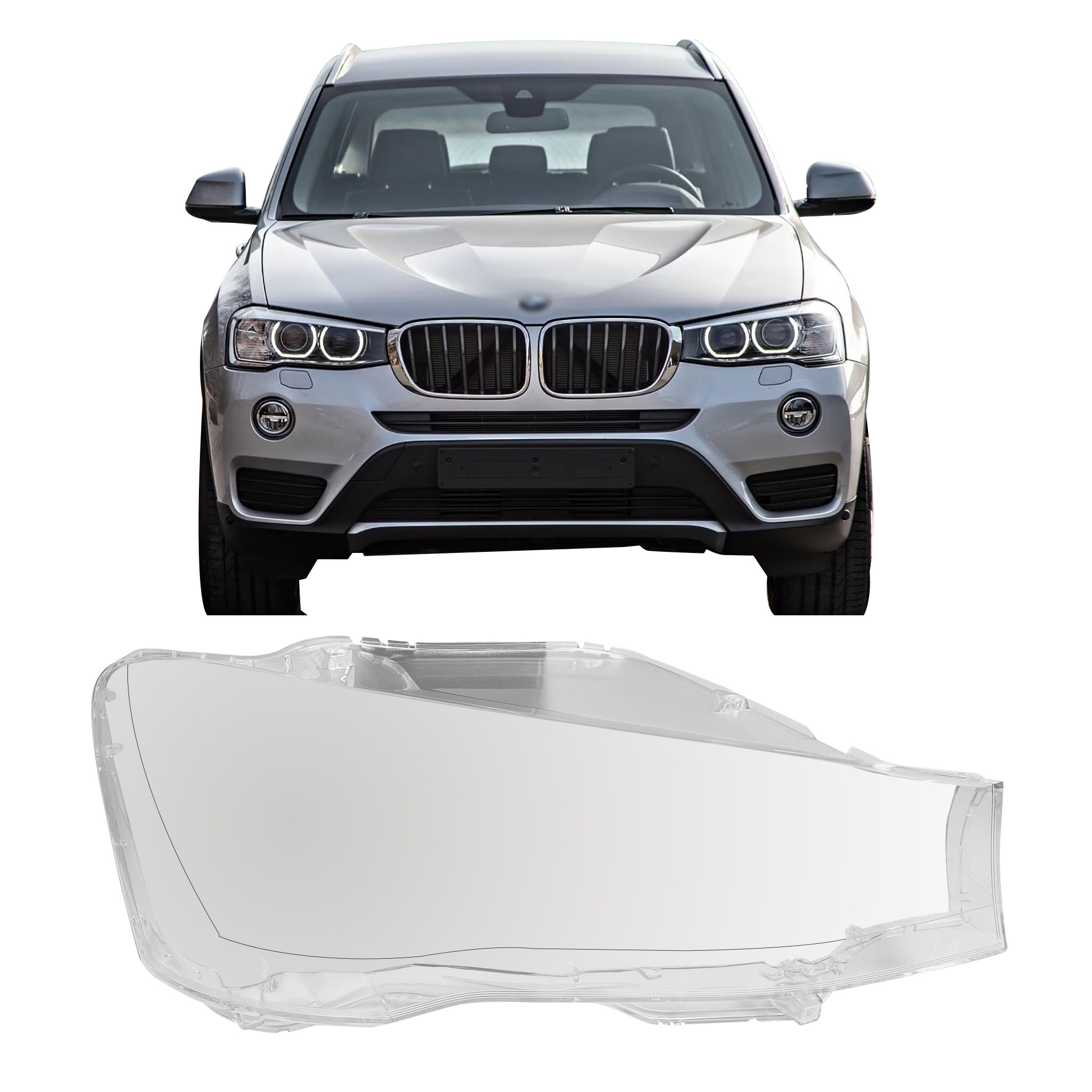 Right (Driver Side) Headlight Lens for BMW X3 F25 (2014-2017)-5