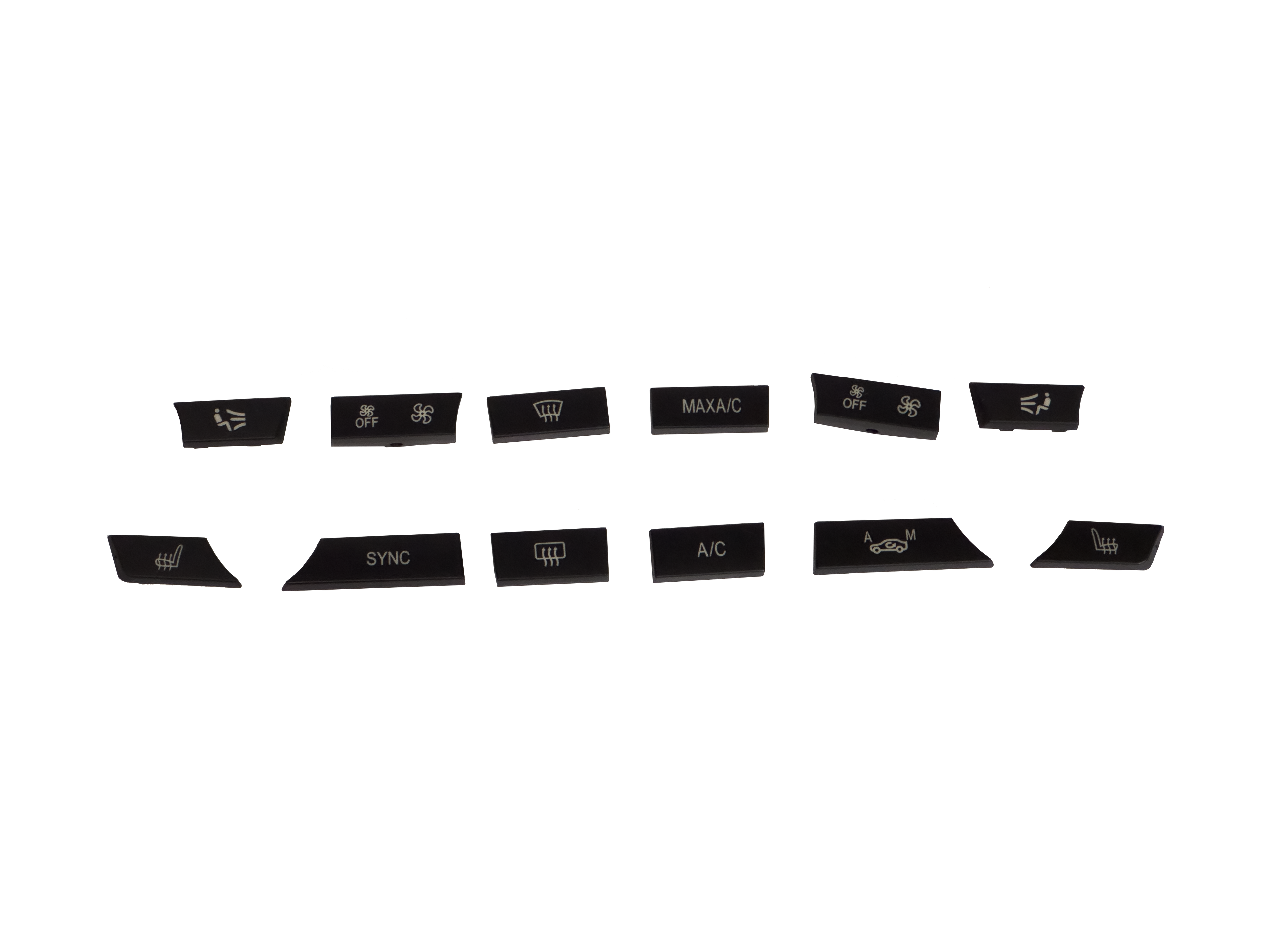 BMW F10 Dashboard AC Button 12pcs Sets PC&ABS Black-1
