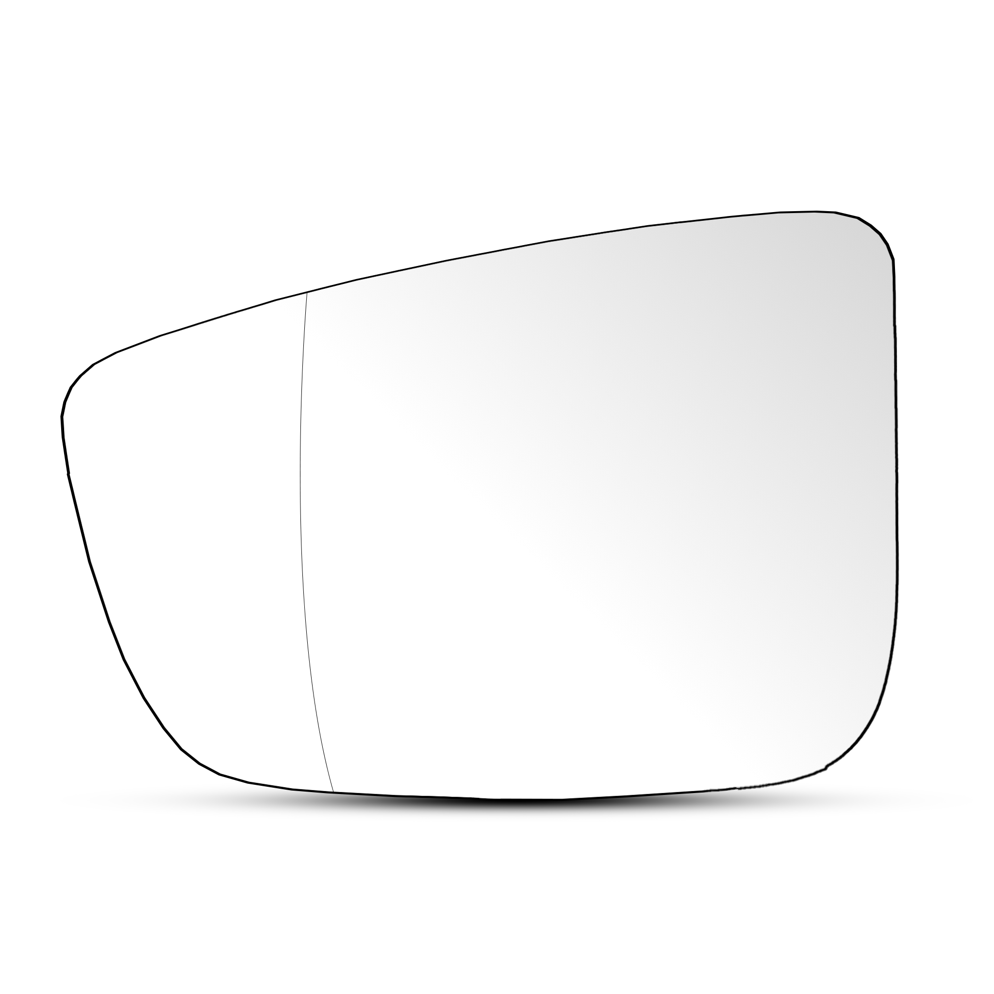 Left (Passenger Side) Rear View Mirror Glass For Audi S3 (2018-2024) (Double Curvature)_1