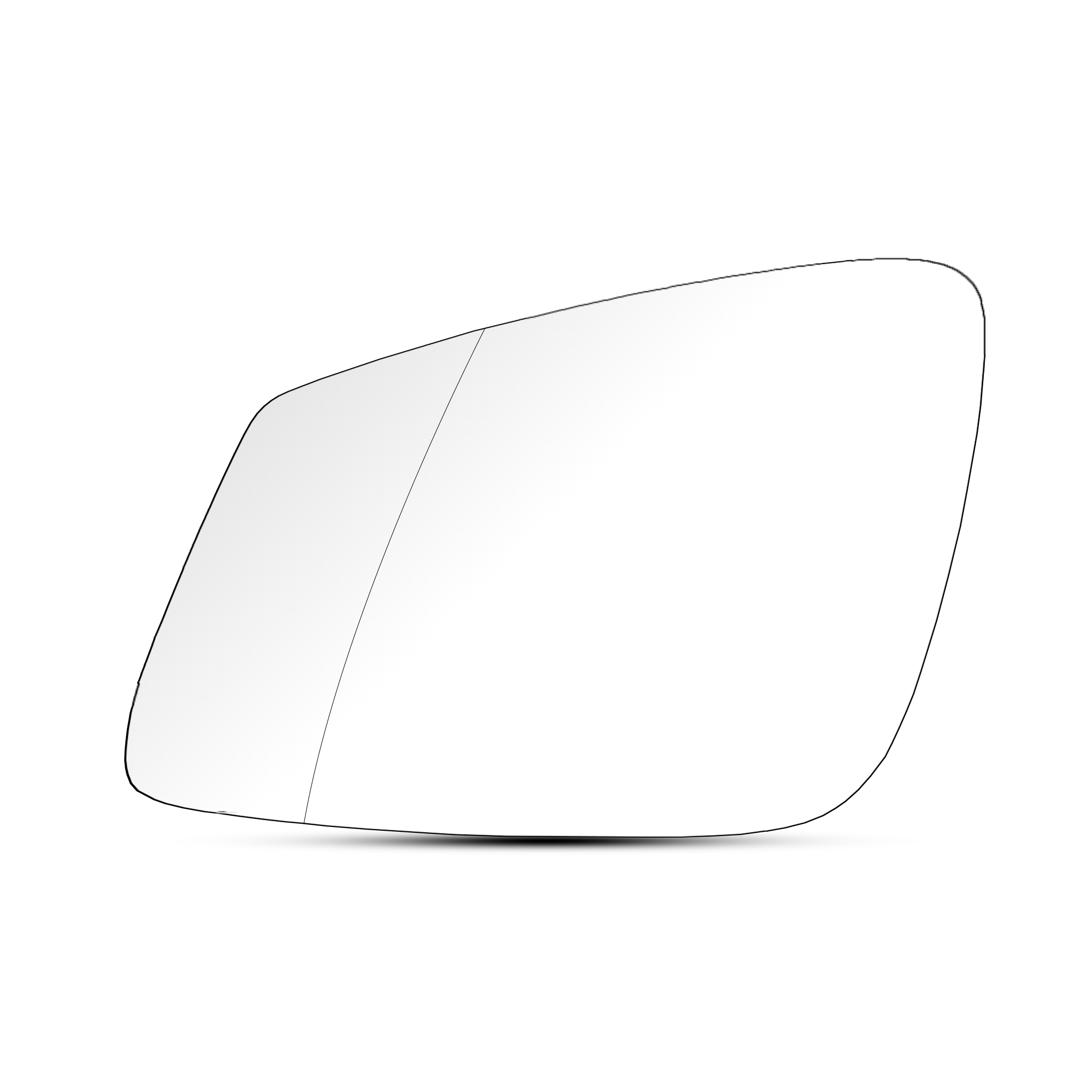 Left Side Rear View Mirror Glass for BMW 5 Series F10 Sedan (2009-2016) with Plastic Frame_1