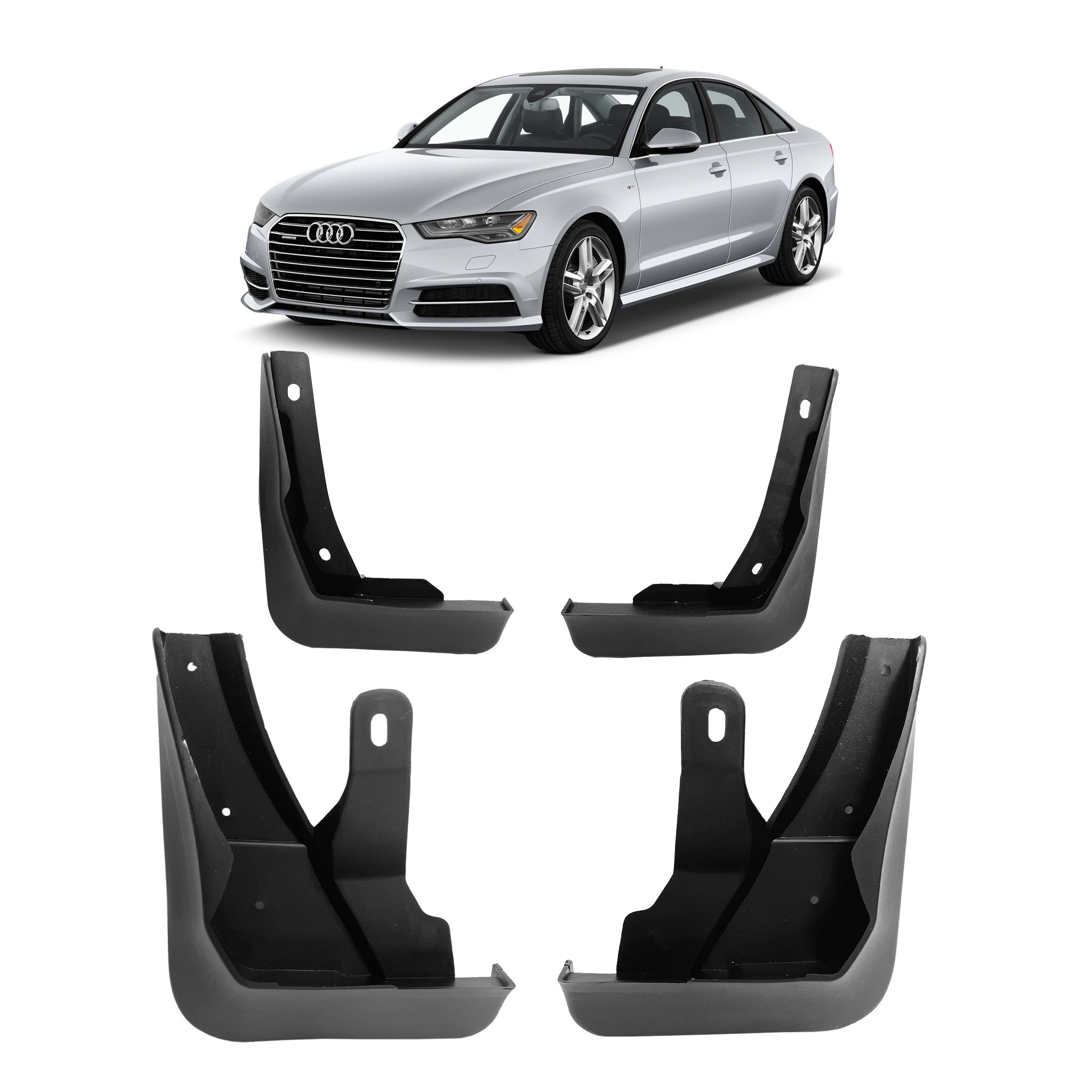 Mud Flaps for Audi A6 C7 Sedan (2016-2018) (set of 4)_1