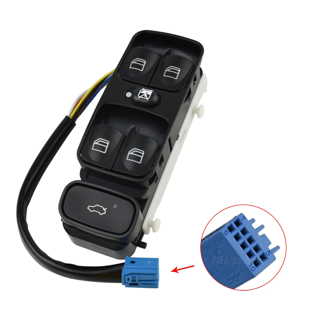Black Electric Master Window Switch Button For Mercedes Benz C Class W203 Sedan (2004-2008) 1