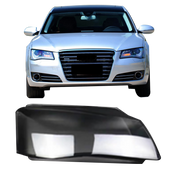 Left Side (Passenger Side) Headlight Lens for Audi A8 D4/4H Pre-Facelift (2010–2014) with Straight-Line DRL (Xenon Type)-2