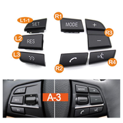 BMW 5 Series Sedan (2011-2019) Black Steering Wheel Button Sets Model A3 (F10)-1