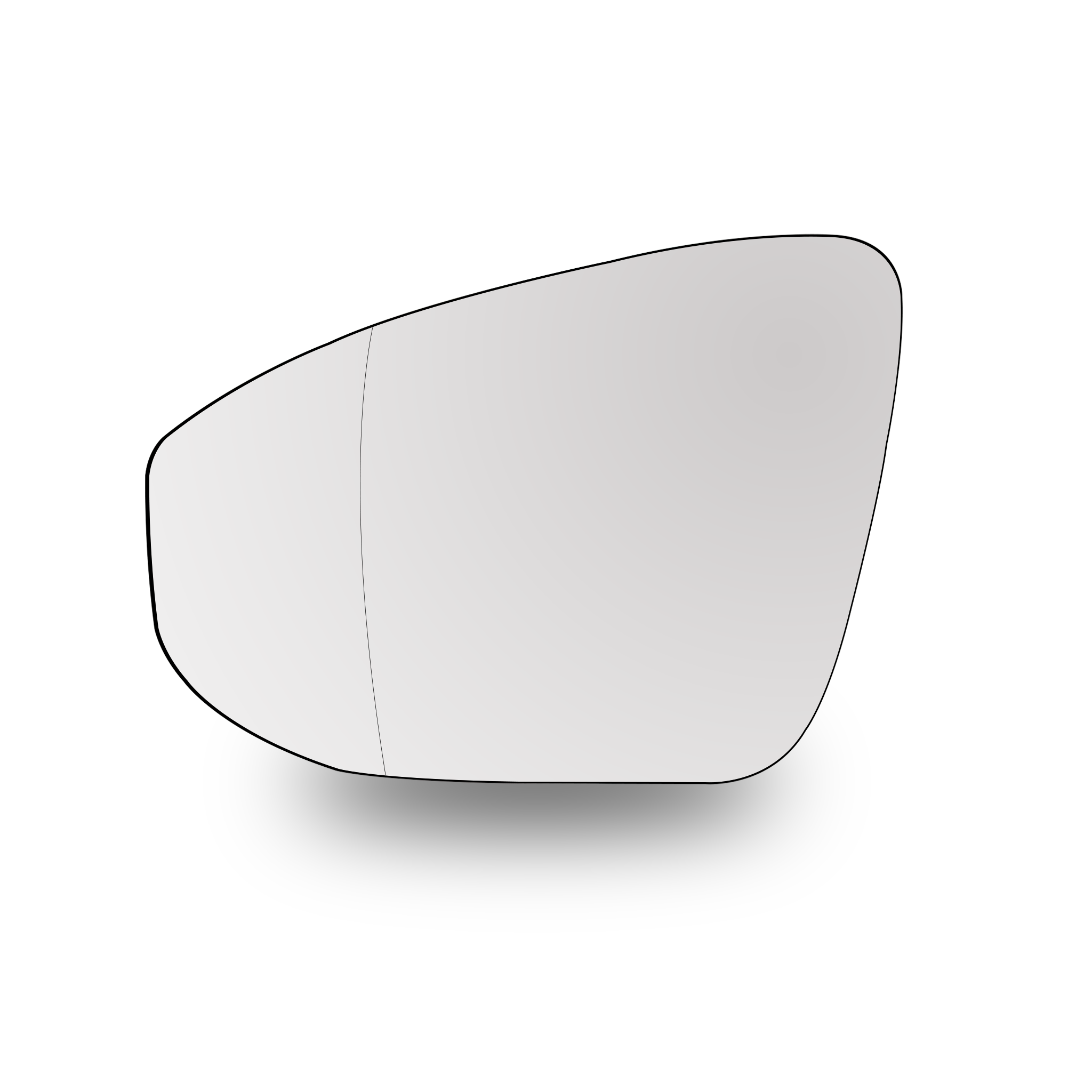Left (Passenger Side) Rear View Mirror Glass for Volkswagen Passat B9 (2023-2025) (Double Curvature)-5