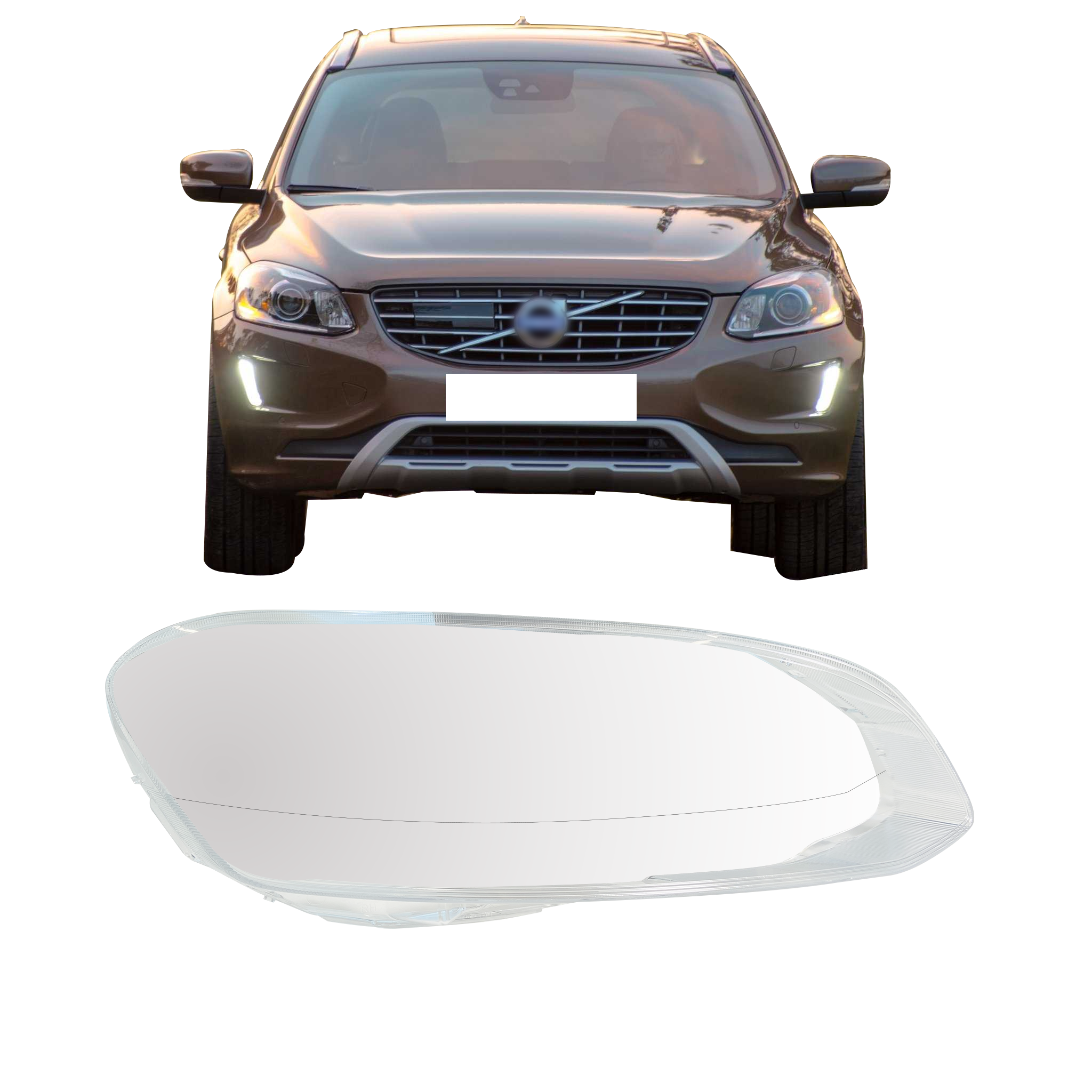 Right (Driver Side) Headlight Lens for VOLVO XC60 (2014-2016)-3