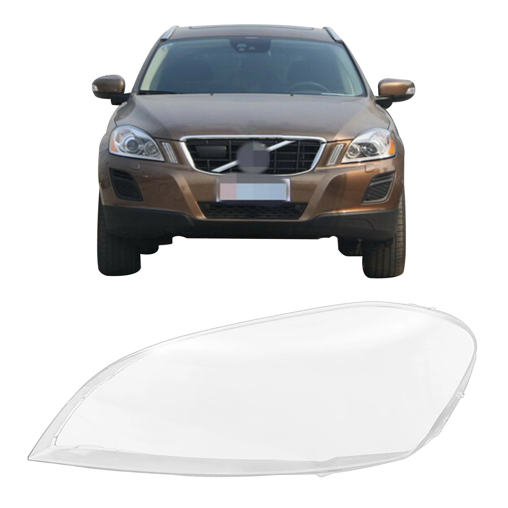 Left (Passenger Side) Headlight Lens for Volvo XC60 (2009-2013)-2