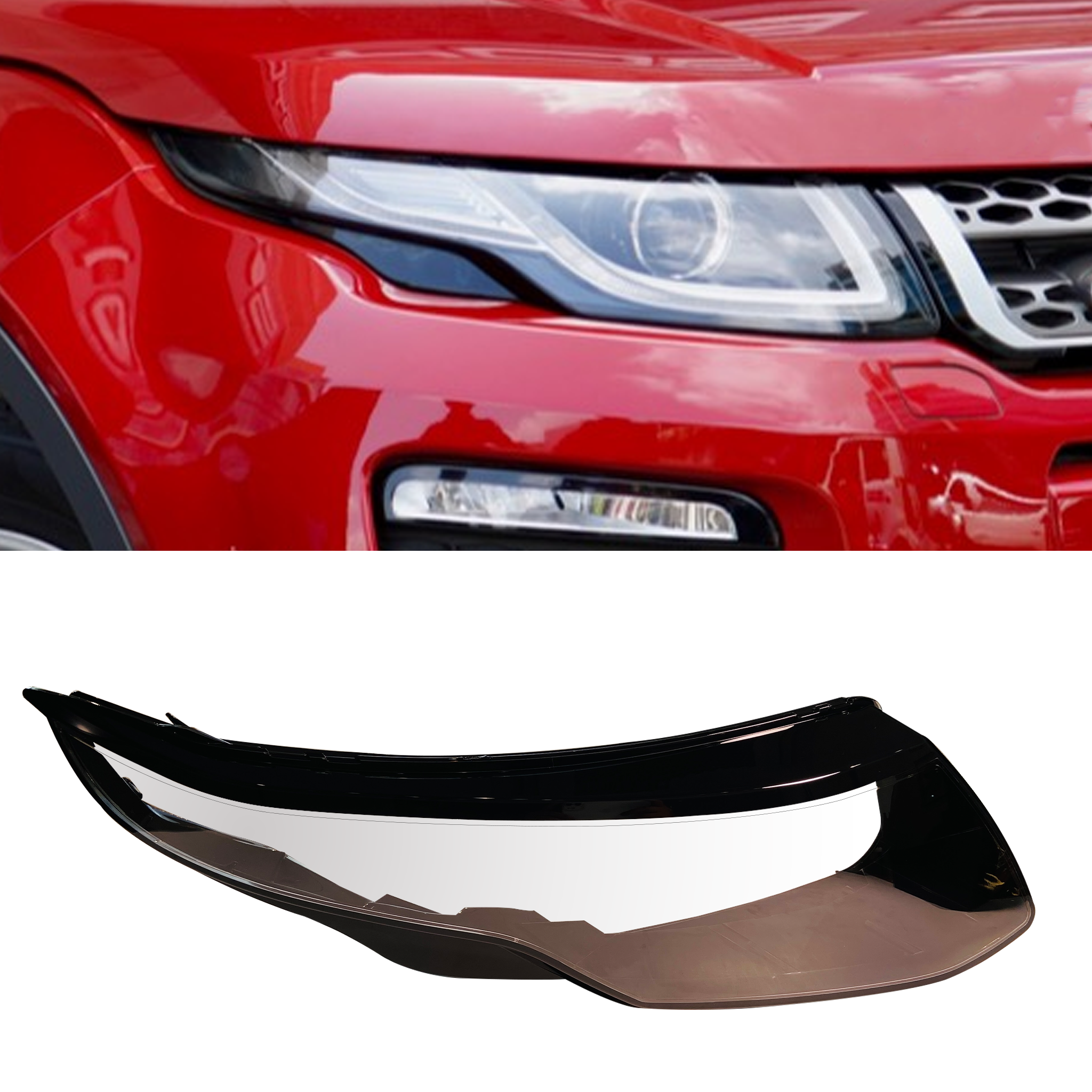 Right (Driver Side) Headlight Lens for Land Rover Range Rover Evoque (2010-2018)-5