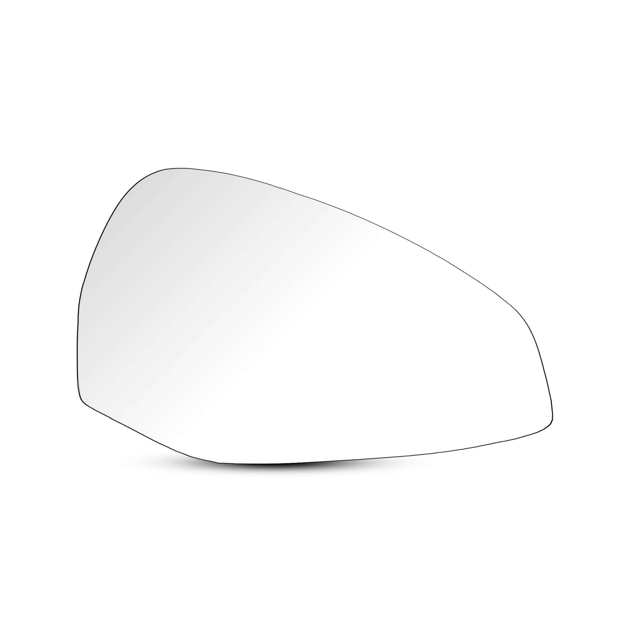 Right Side (Driver Side) Rear View Mirror Glass for Audi A4 B9 Sedan (2015-2020) with Plastic Frame-1