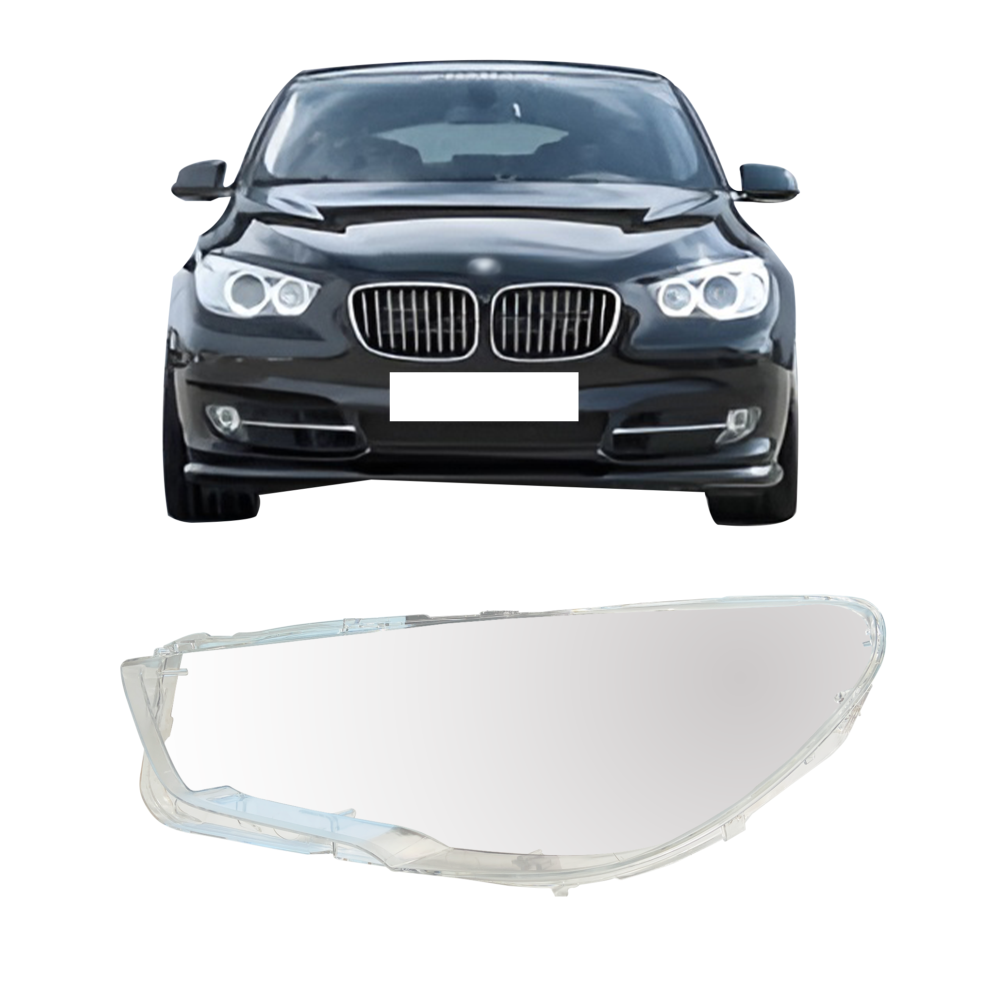 Left (Passenger Side) Xenon Type Headlight Lens for BMW 5 Series GT F07 (2010-2016)-3