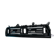 BMW 5 Series F10 Central AC Vent Grille Set - Chrome & Carbon Fiber (2010-2016)-1