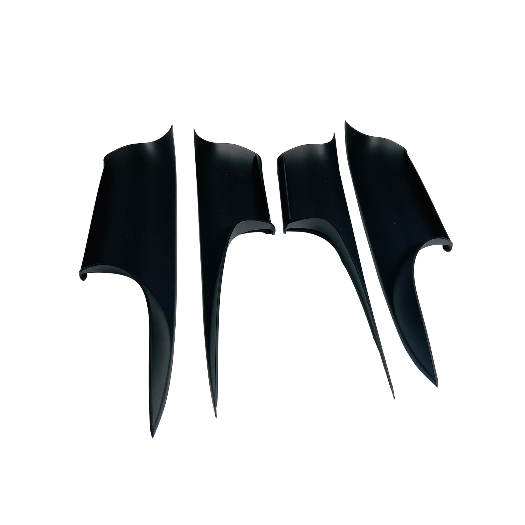 BMW F02 Inner Door Pull Handle Cover Set PC&ABS Black-4