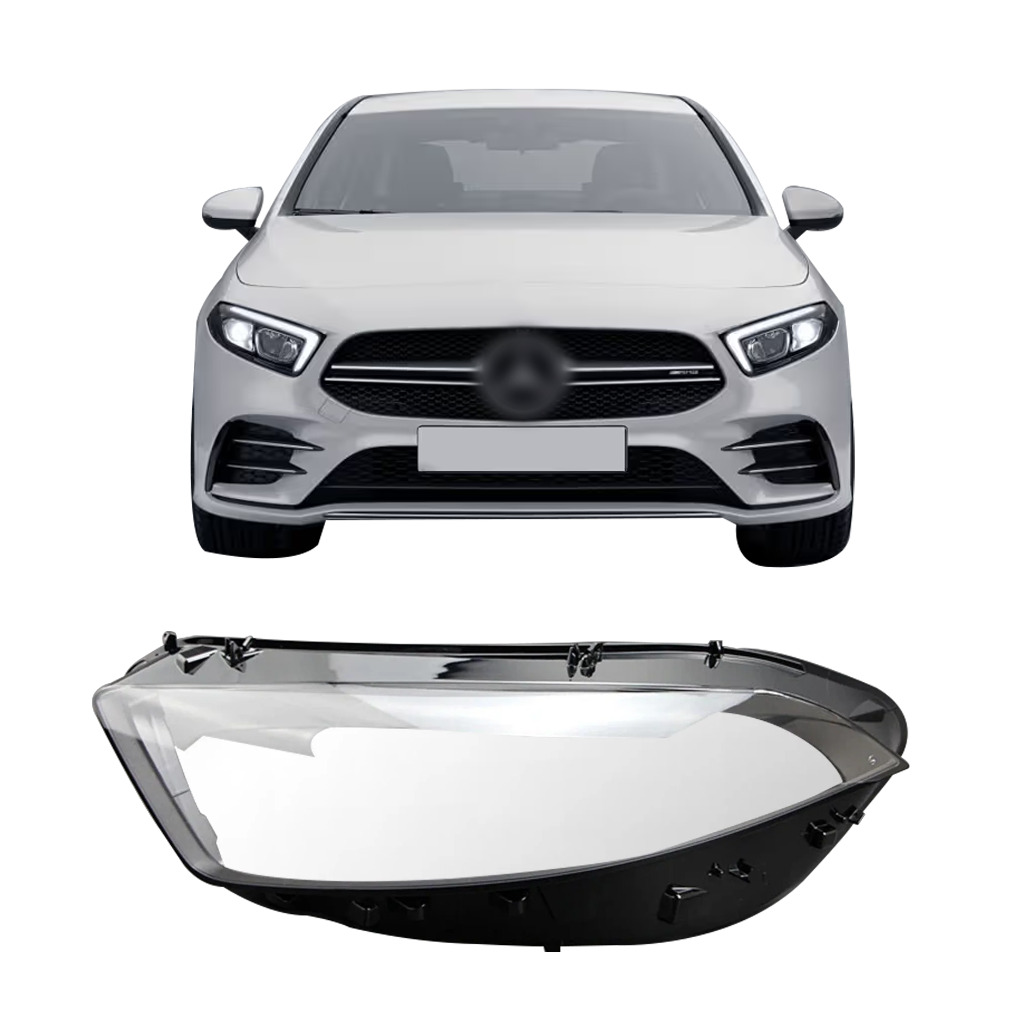 Left (Passenger Side) Headlight Lens for Mercedes Benz A-Class W177 (2019-2020)-2