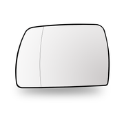 Left Side Rear View Mirror Glass for BMW X3 E83 SUV (2003-2010) with Plastic Frame (Double Curvature)-1