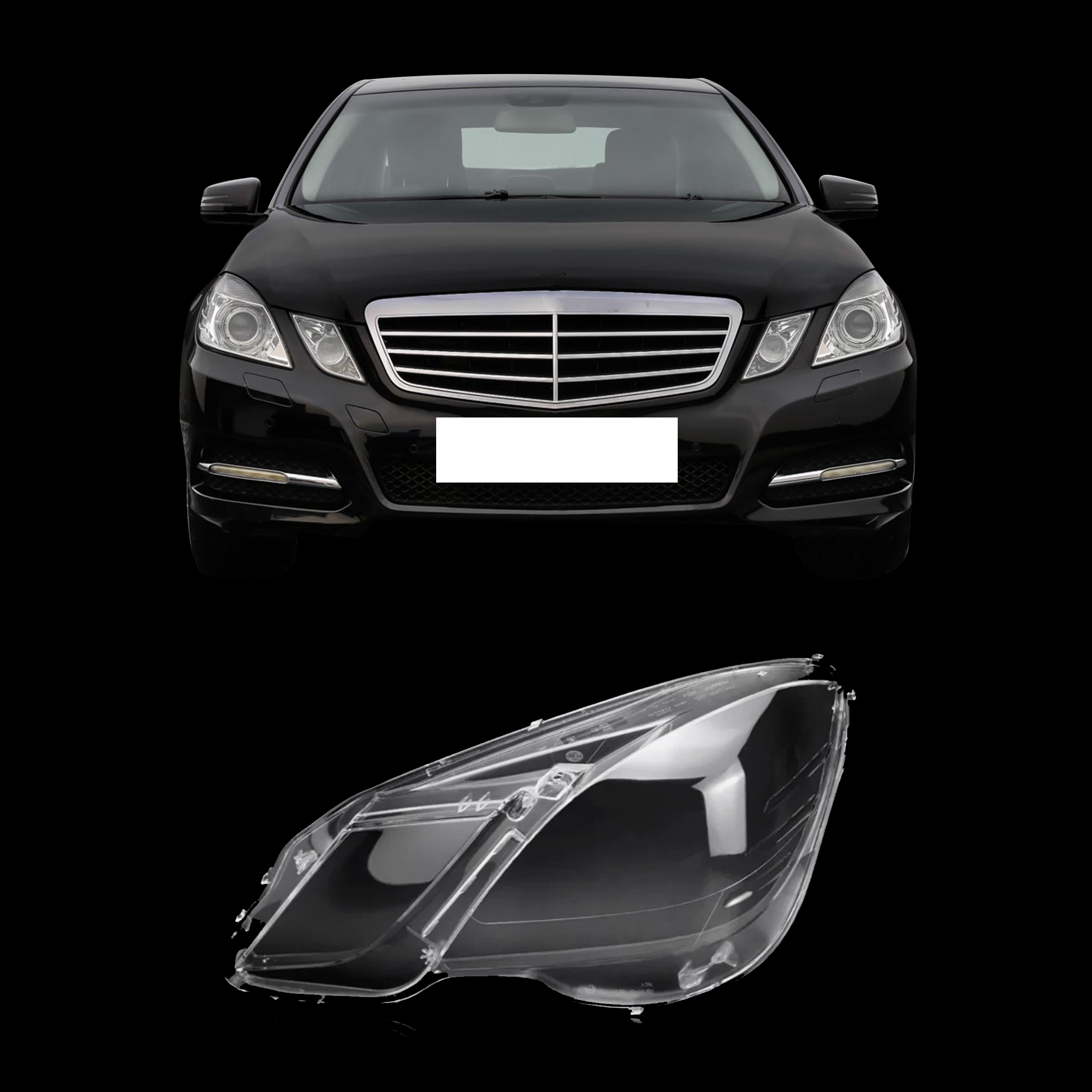 Left (Passenger Side) Headlight Lens for Mercedes Benz E Class W212 (2009-2013)-3