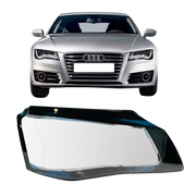 Right Side (Driver Side) Headlight Lens Cover for Audi A8 D4/4H Facelift (2010–2014) – Matrix LED with Zig-Zag DRL-4