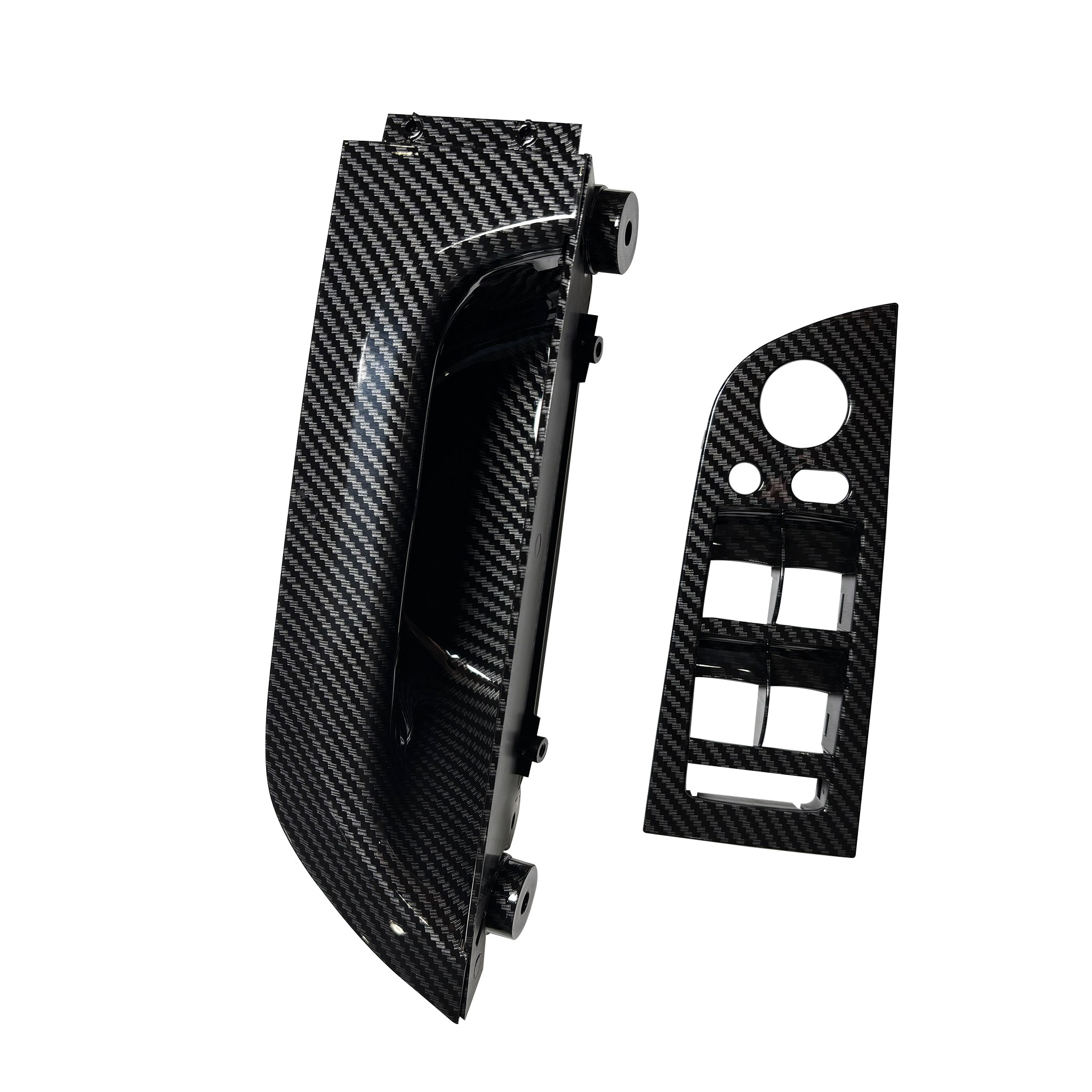 BMW 3 Series E90 Sedan (2005-2011) Carbon Fiber Armrest Panel (E90) (35.5 cm)-1