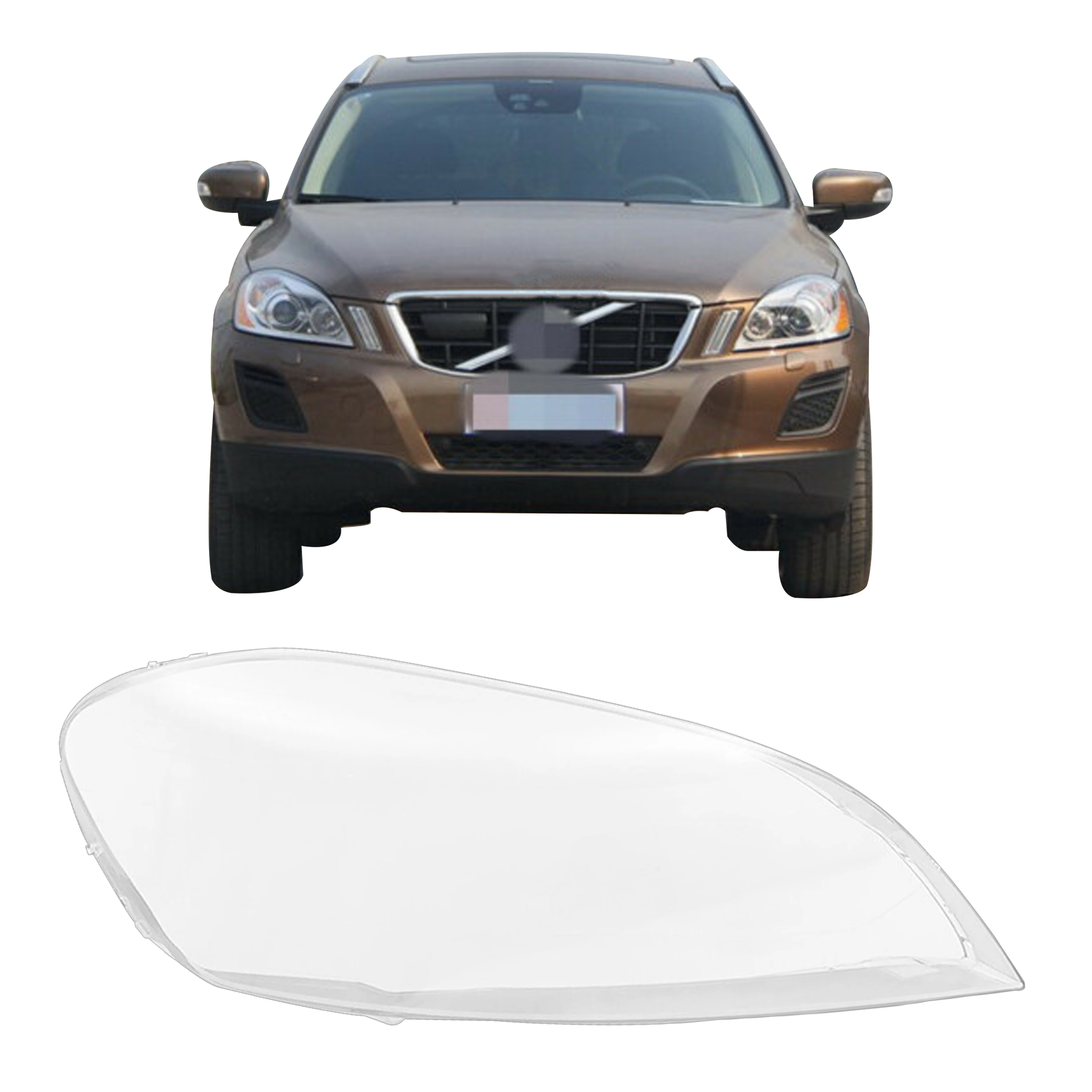 Right (Driver Side) Headlight Lens for Volvo XC60 (2009-2013)-2