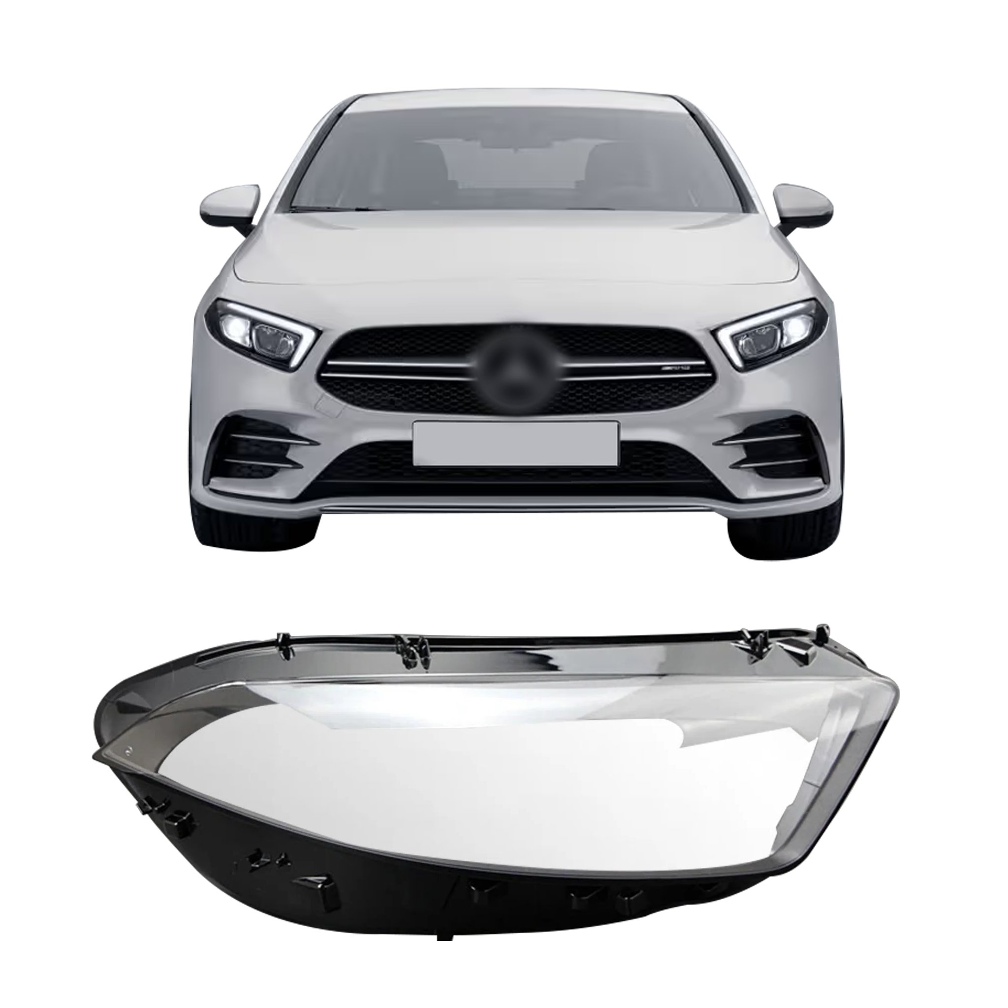 Right (Driver Side) Headlight Lens for Mercedes Benz A-Class W177 (2019-2020)-2