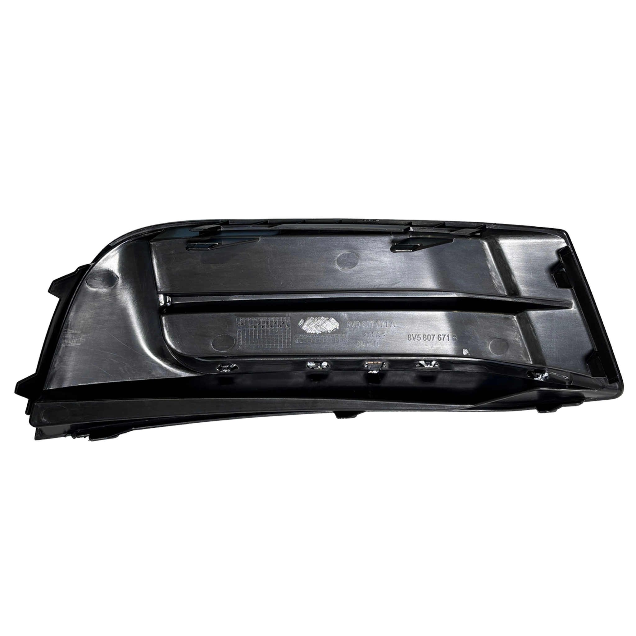 Front Left Fog Lamp Cover Perfect Fit for Audi A3 8V Sedan (2016-2020) without hole (with touch of chrome)-1