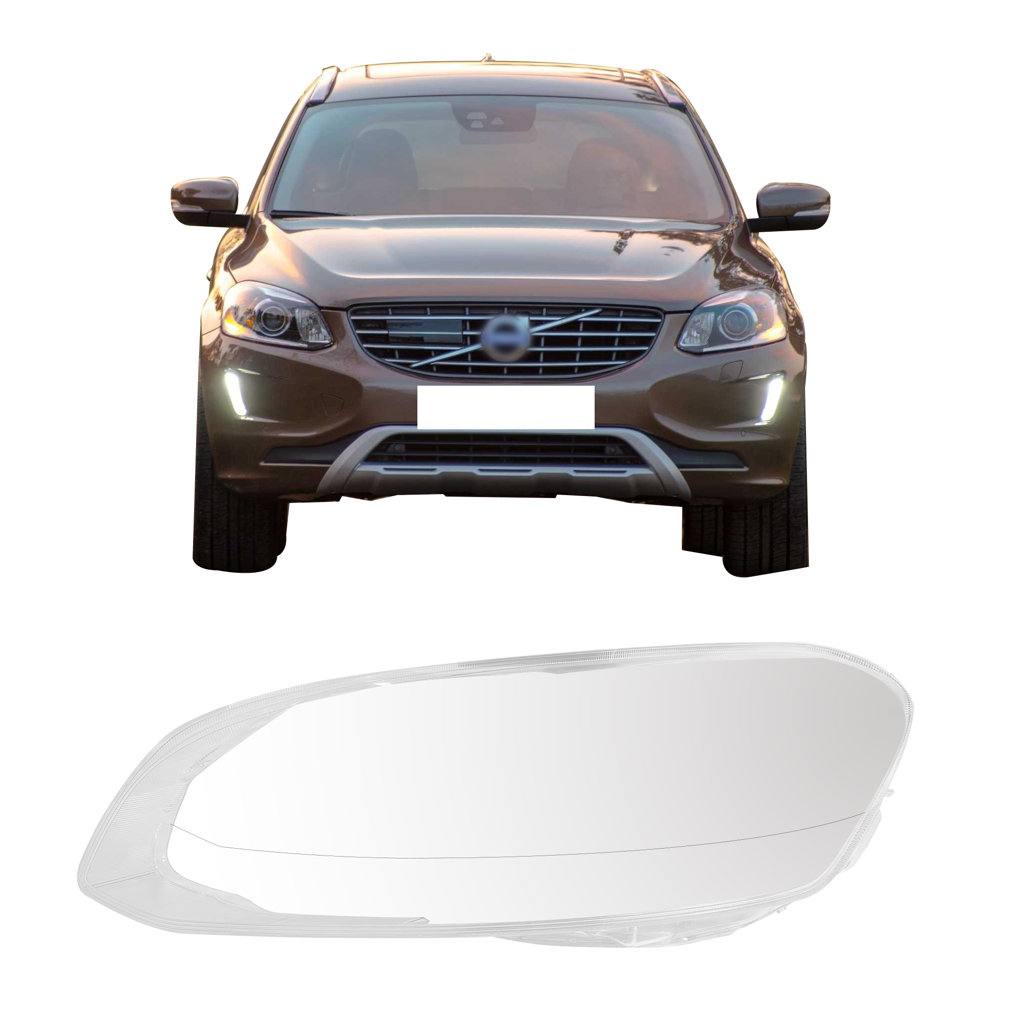 Left (Passenger Side) Headlight Lens for VOLVO XC60 (2014-2016)-4