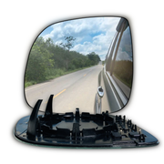Left Side (Passenger Side) Rear View Mirror Glass For Audi Q7 4L SUV (2006-2009) With Plastic Frame-2