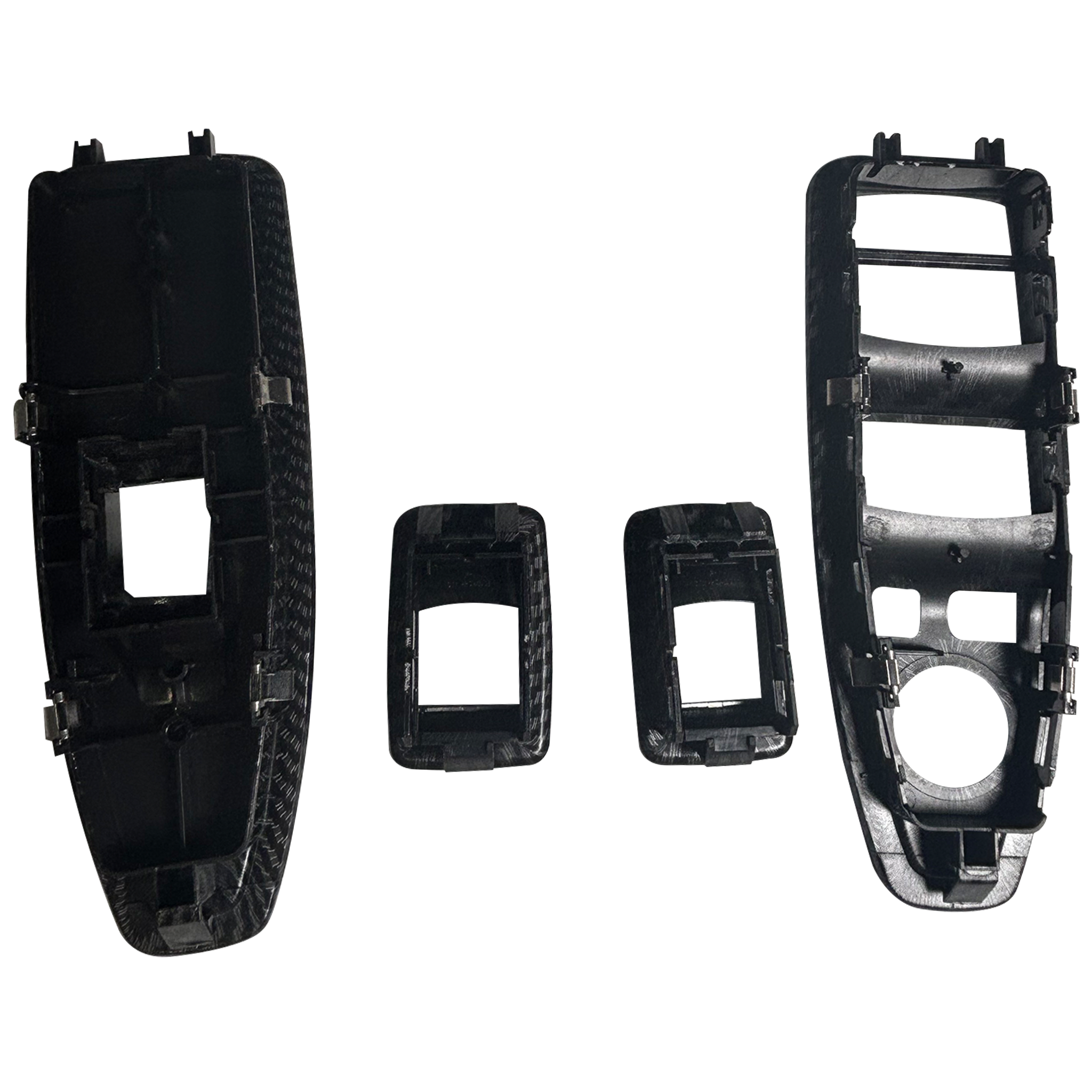 BMW 3 Series F30 Sedan (2011-2019) Carbon Fiber Front Armrest With Window Switch Cover Panel Set-1