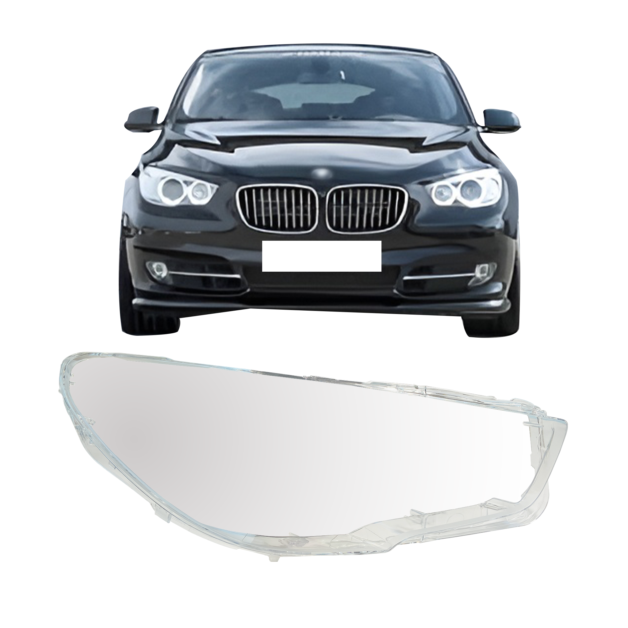 Right (Driver Side) Xenon Type Headlight Lens for BMW 5 Series GT F07 (2010-2016)-4