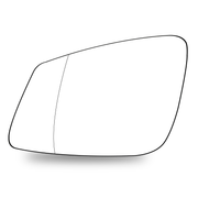 Left Side (Passenger Side) Rear View Mirror Glass for BMW 5 Series F10 Sedan (2009-2016) with Plastic Frame (Double Curvature)-2