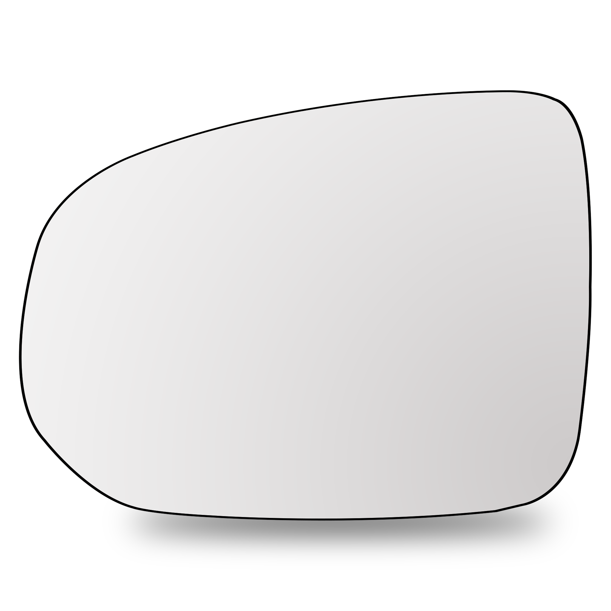 Left Side (Passenger Side) Rear View Mirror Glass for Volvo XC60 SUV (2017-2021) with Plastic Frame-3