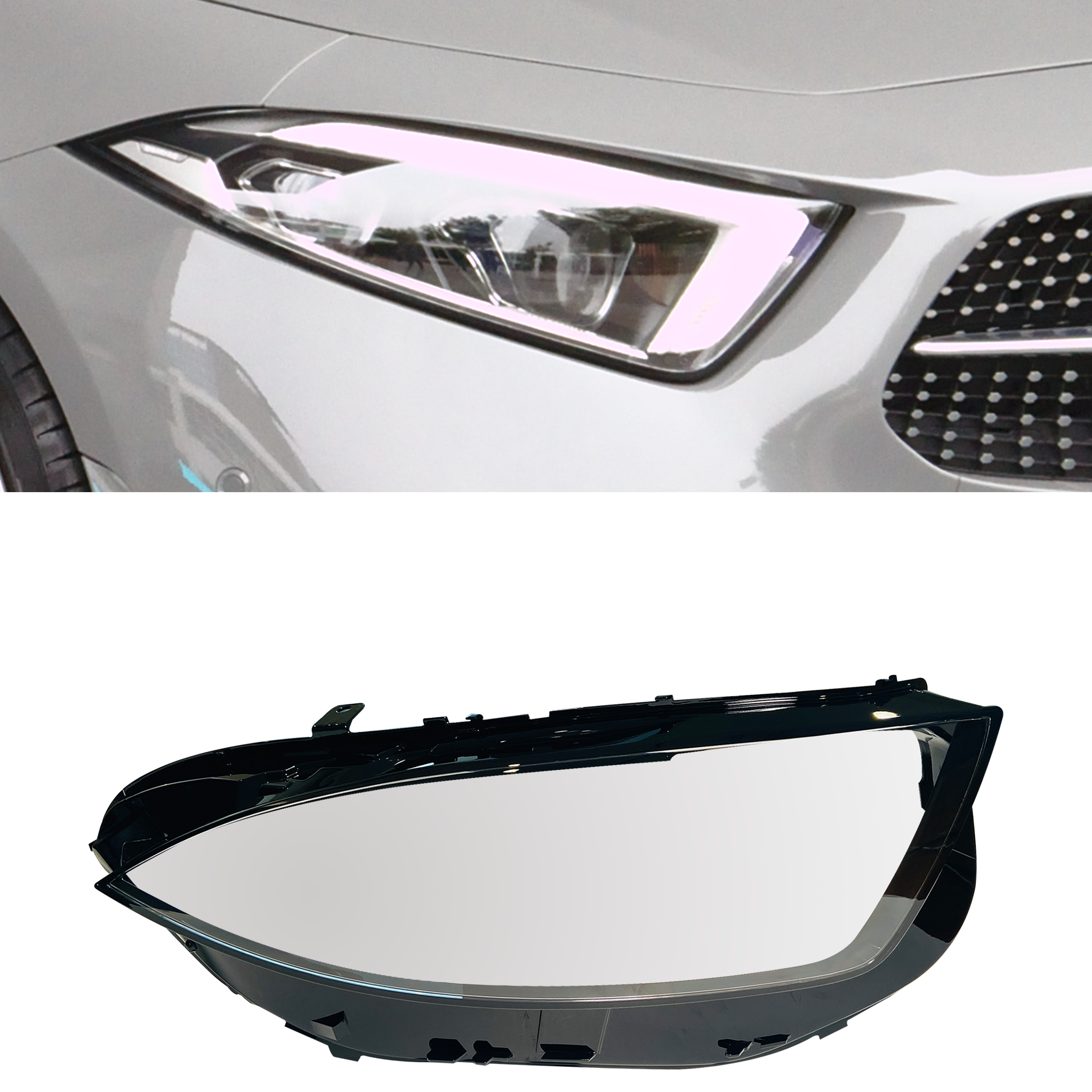 Right (Driver Side) Headlight Lens for MERCEDES BENZ CLS C257 (2018-2021)-4
