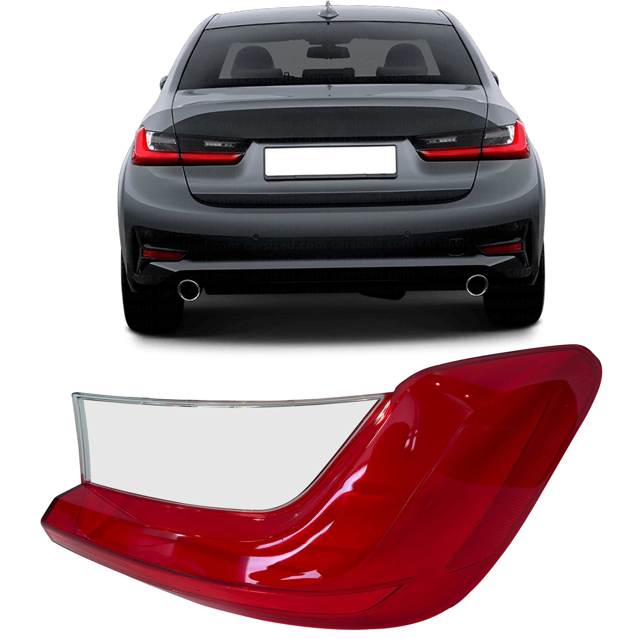 Right Side Outer Tail Lamp Cover for BMW 3 Series G20 (2019-2024)-3