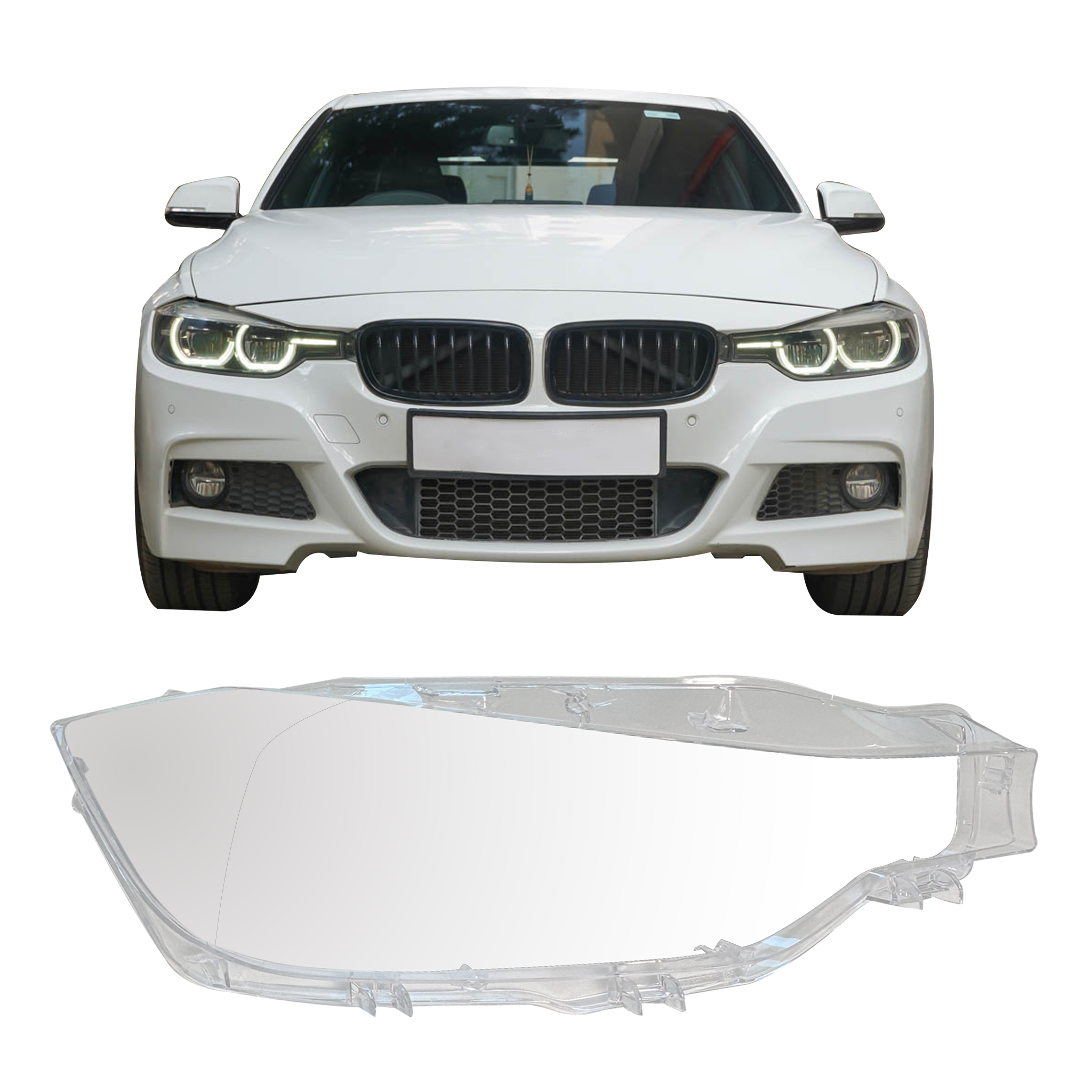 Right (Driver Side) Headlight Lens for BMW 3 Series F30 (2016-2018)-4
