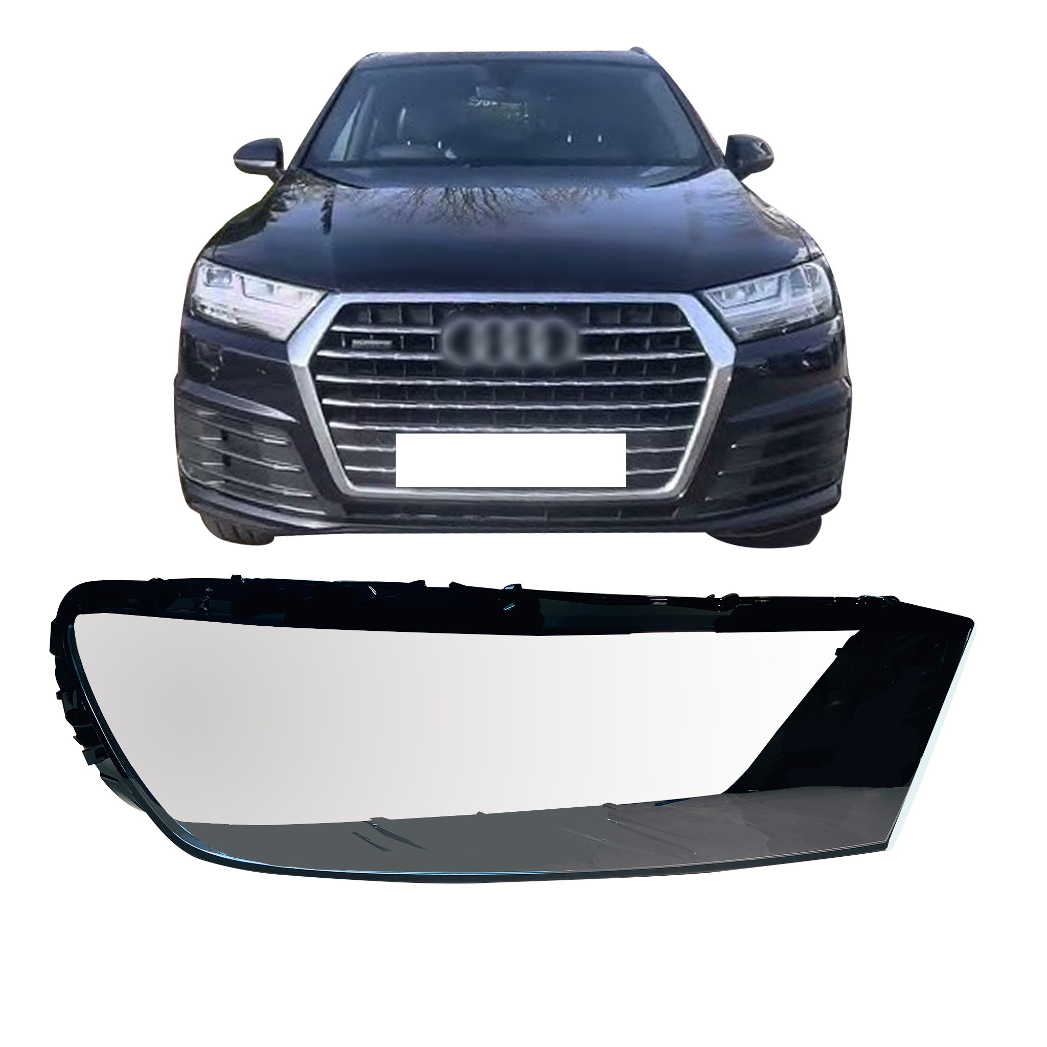Right (Driver Side) Headlight Lens for Audi Q7 (2017-2020)-3