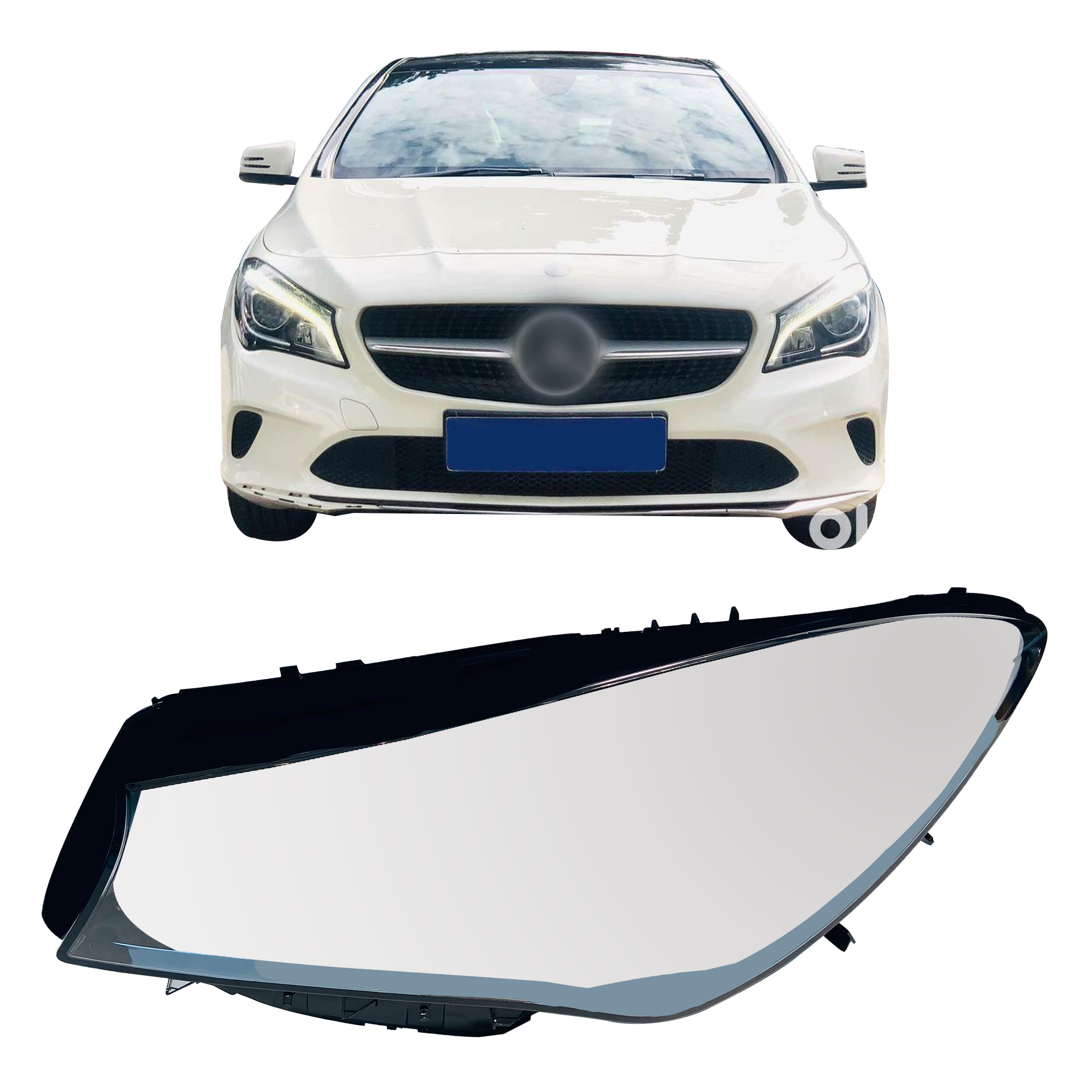 Left (Passenger Side) Headlight Lens for Mercedes Benz CLA W117 (2017-2020)-5