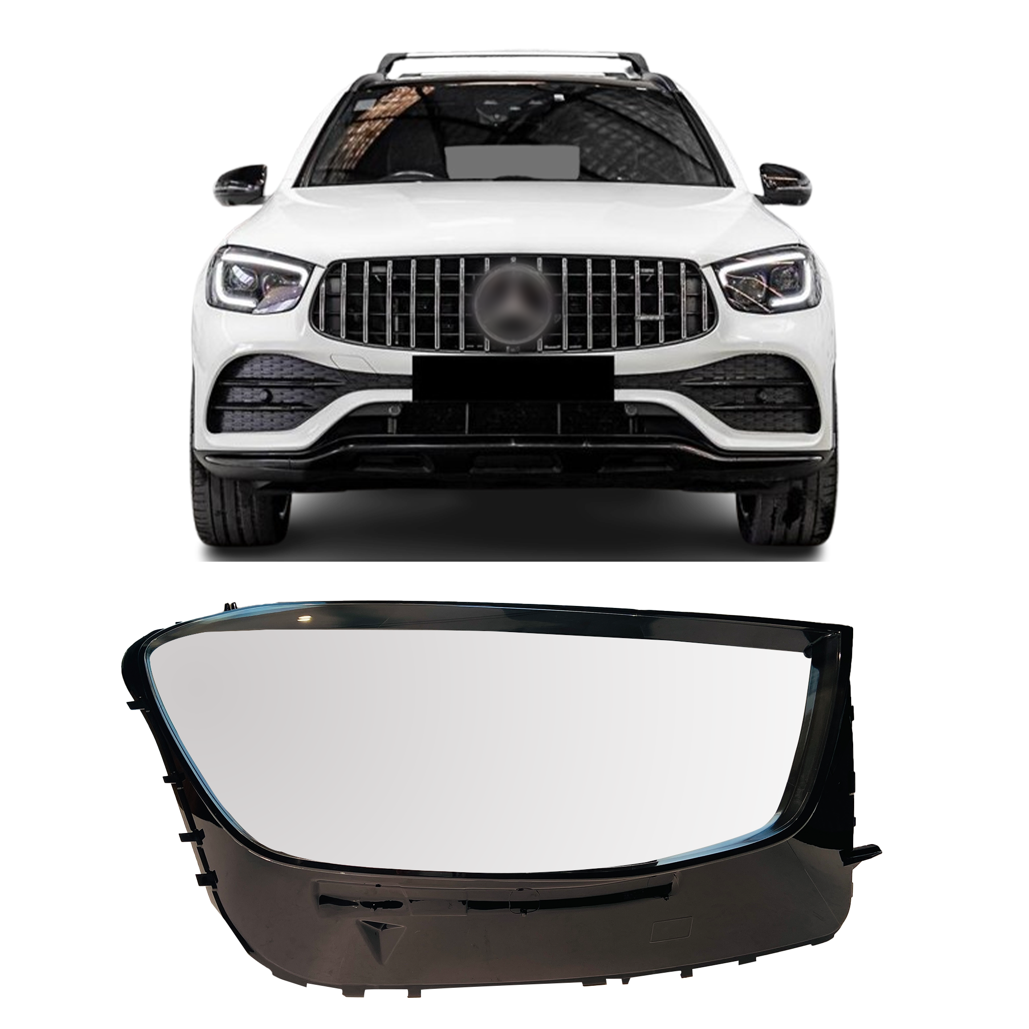 Right (Driver Side) Headlight Lens for Mercedes Benz GLC Class X253 (2019-2022)-5