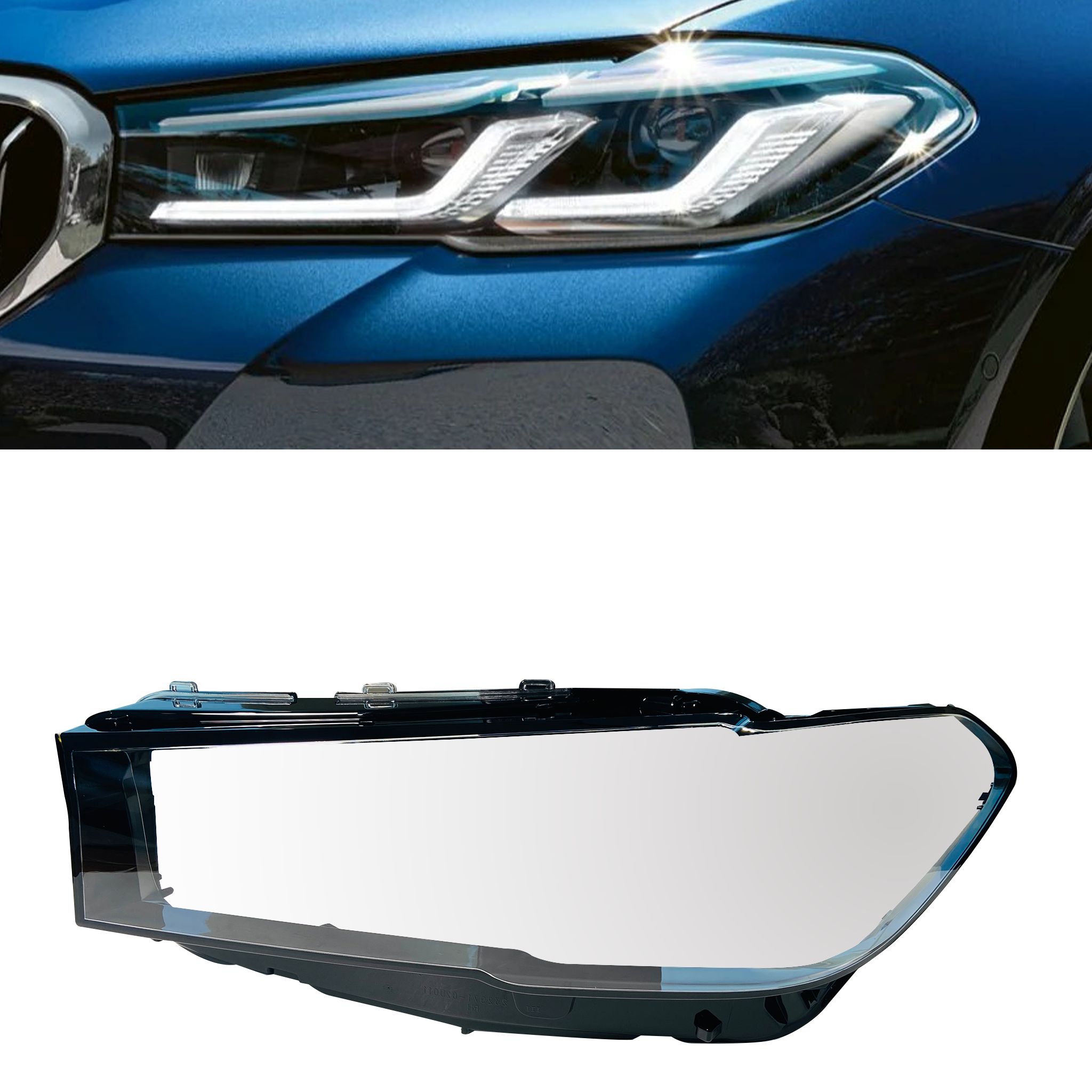 Left (Passenger Side) Headlight Lens for BMW G30 (2020-2025)-4