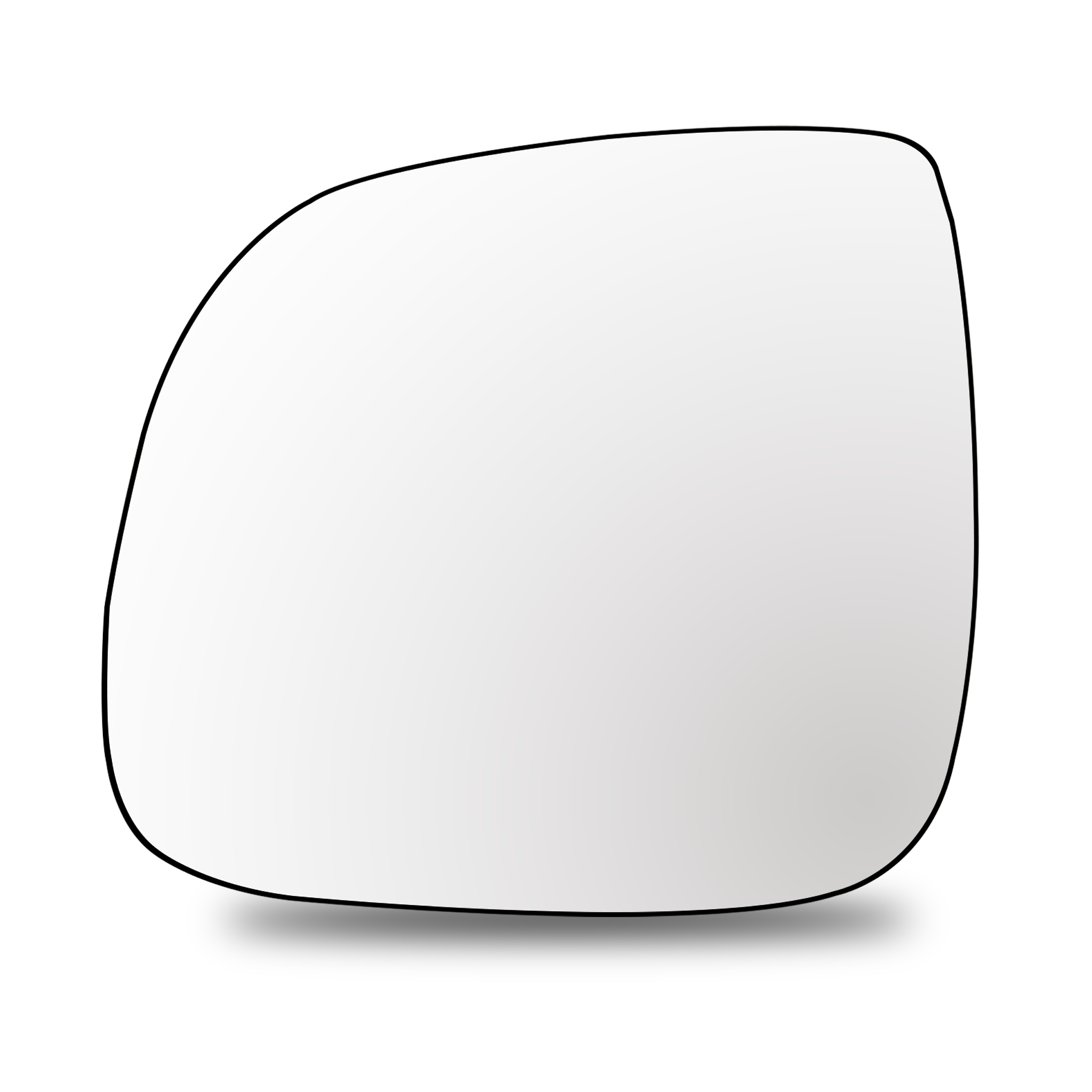 Left Side (Passenger Side) Rear View Mirror Glass For Audi Q7 4L SUV (2006-2009) With Plastic Frame-3