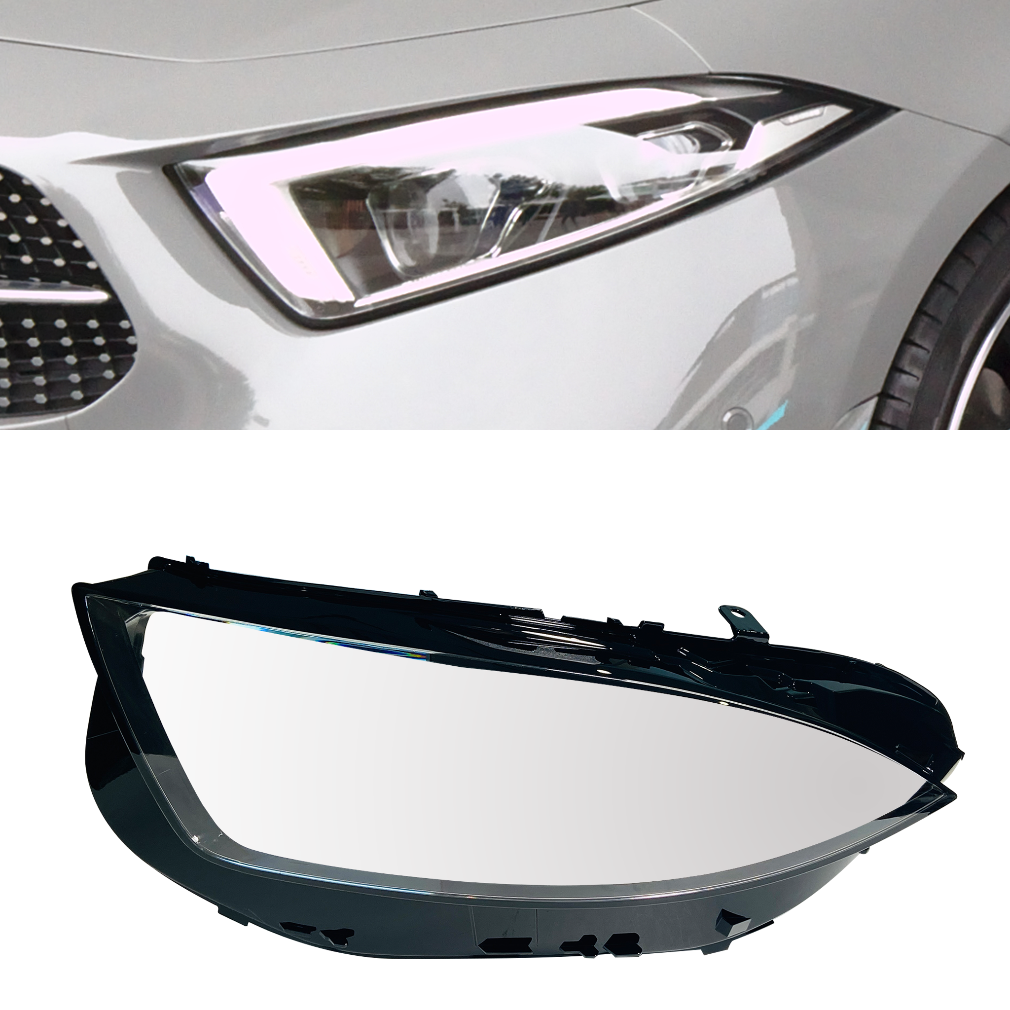 Left (Passenger Side) Headlight Lens for  MERCEDES BENZ CLS C257 (2018-2021)-5
