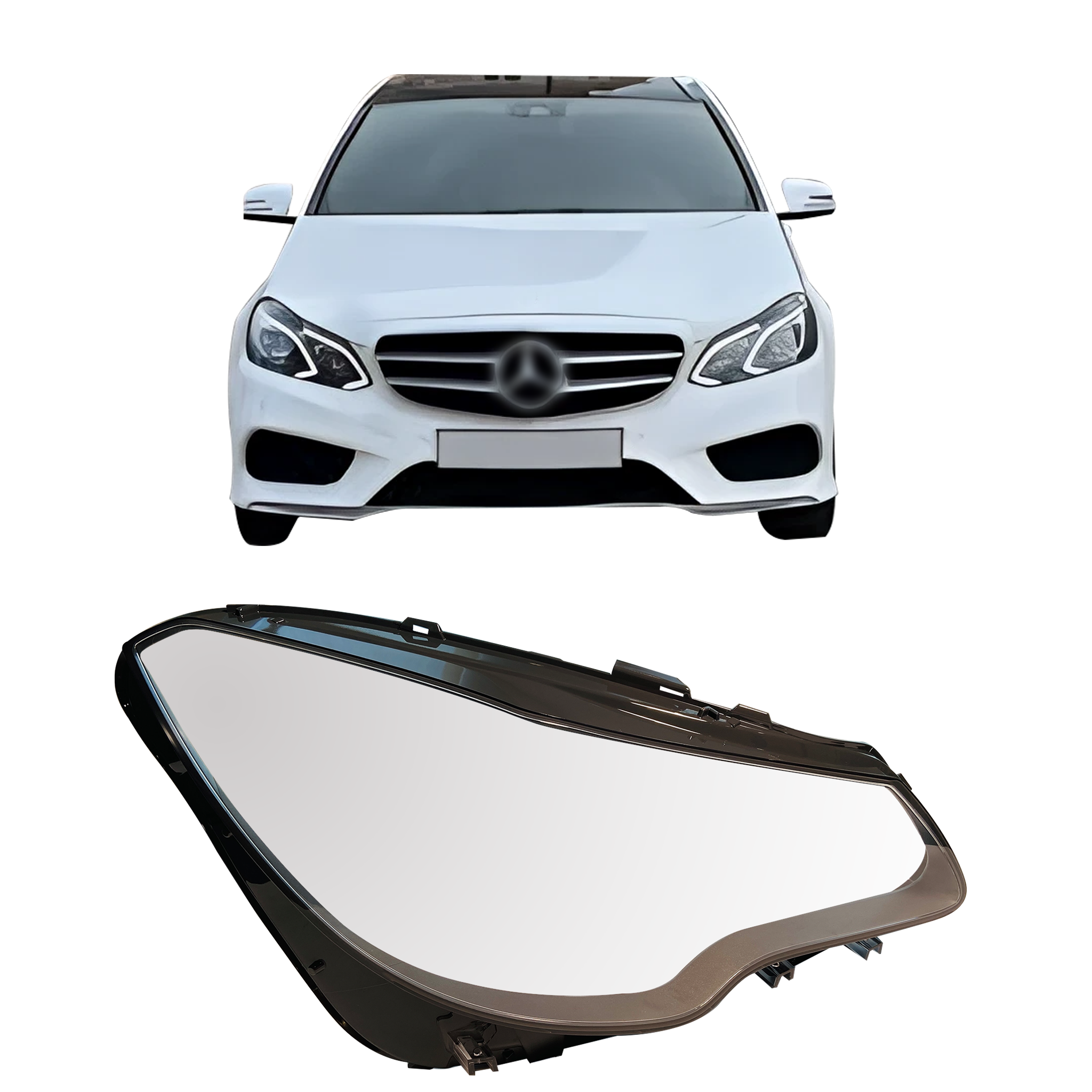 Right (Driver Side) Headlight Lens for Mercedes Benz W207 (2014-2015)-5