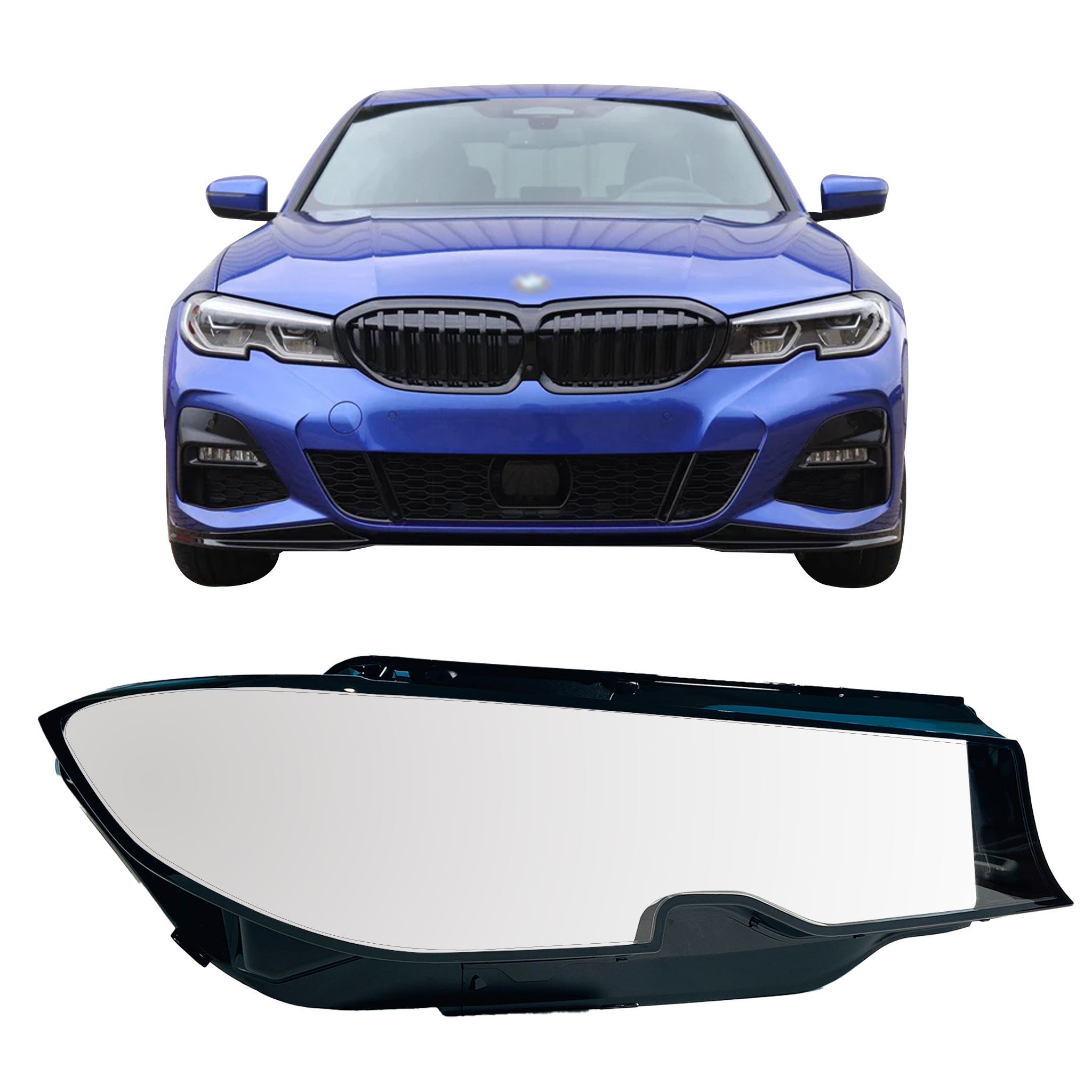 Right (Driver Side) Headlight Lens for BMW 3 Series G20 G28 (2019-2022)-3