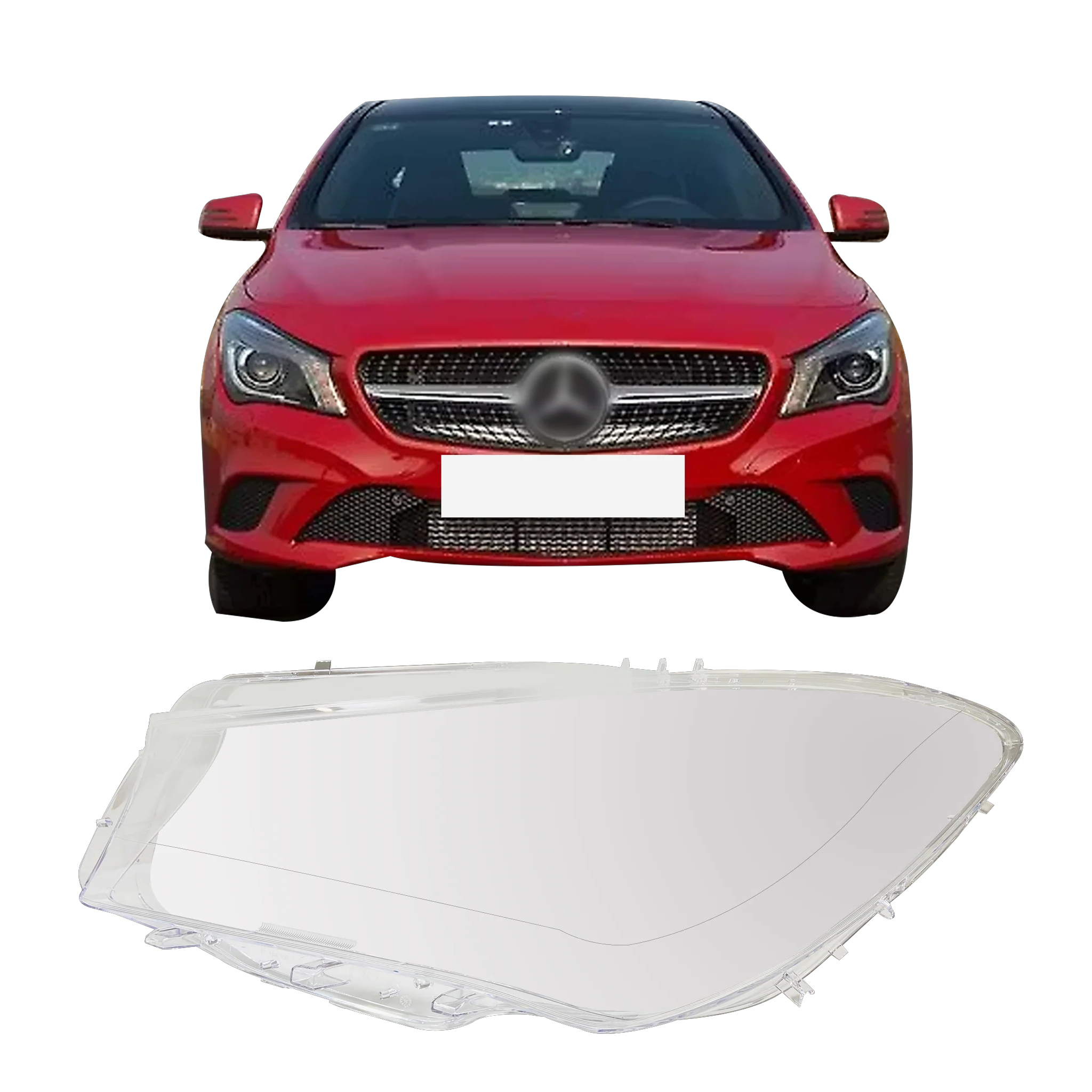 Left (Passenger Side) Headlight Lens for Mercedes Benz CLA W117 (2014-2016)-5