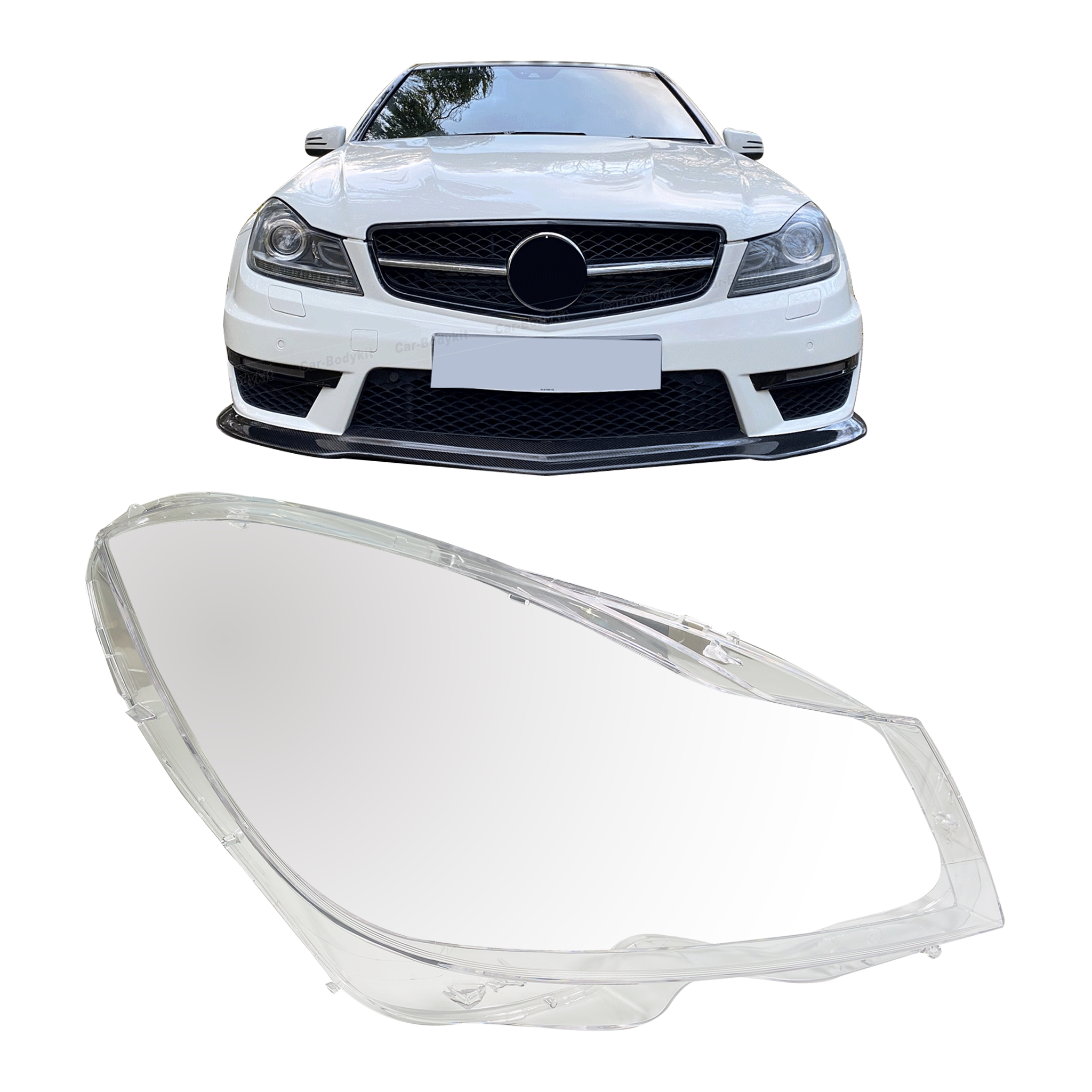 Right (Driver Side) Headlight Lens for Mercedes-Benz C Class W204 (2011-2014)-5