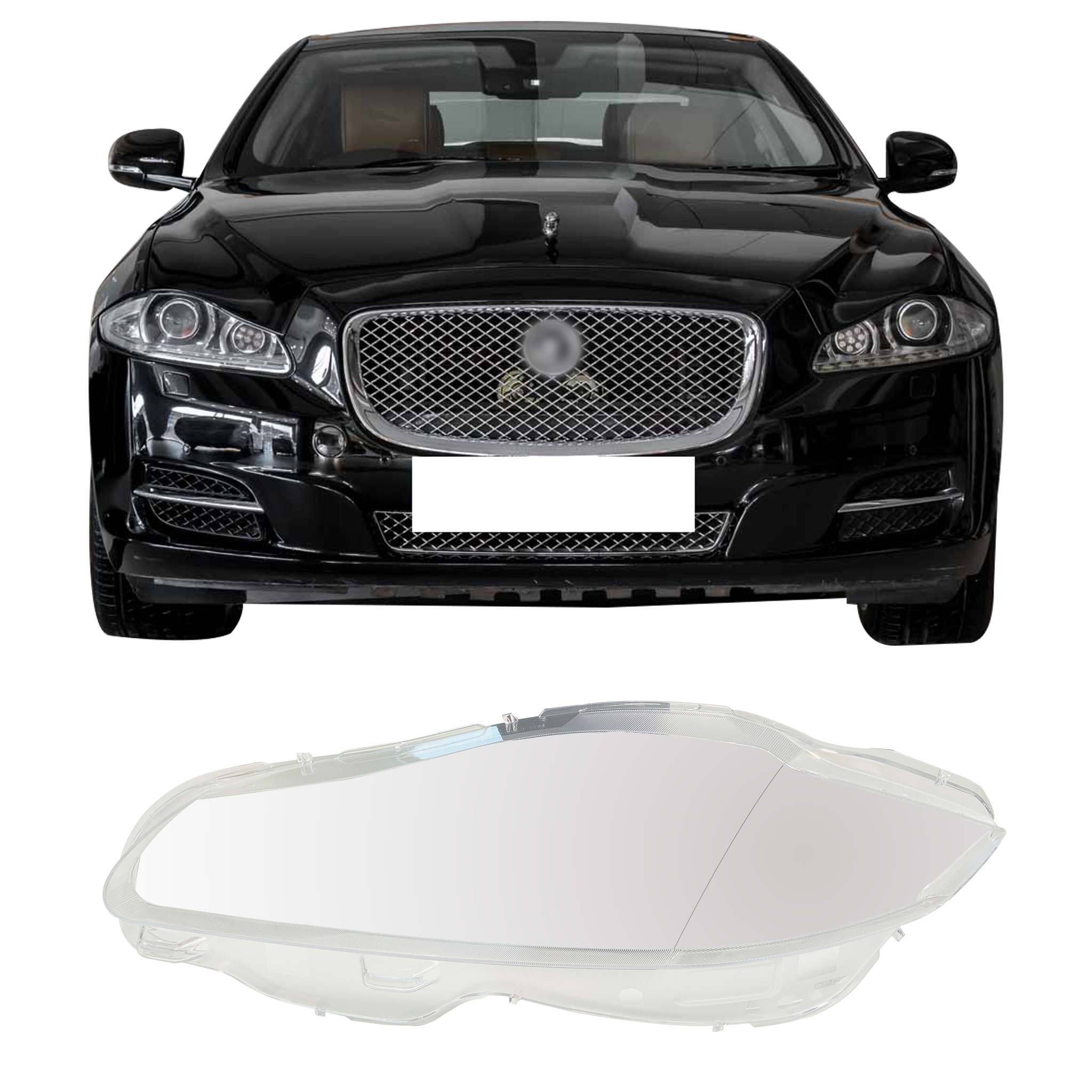 Left (Passenger Side) Headlight Lens for Jaguar XJL (2010-2019)-5