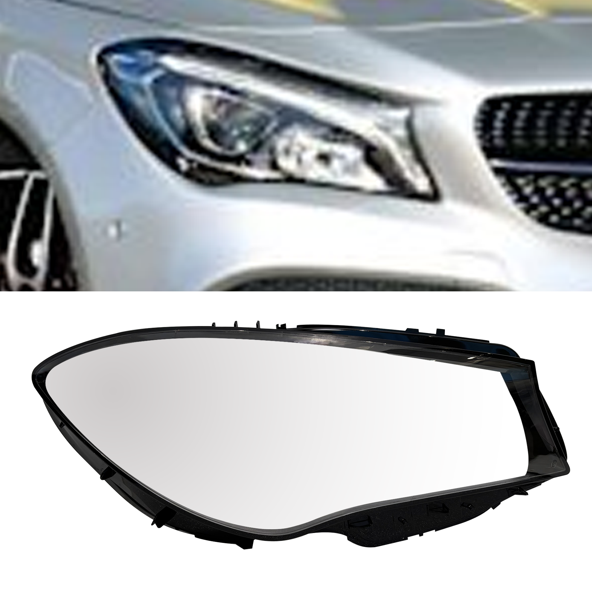 Right (Driver Side) Headlight Lens for Mercedes Benz CLA W117 (2017-2020)-4