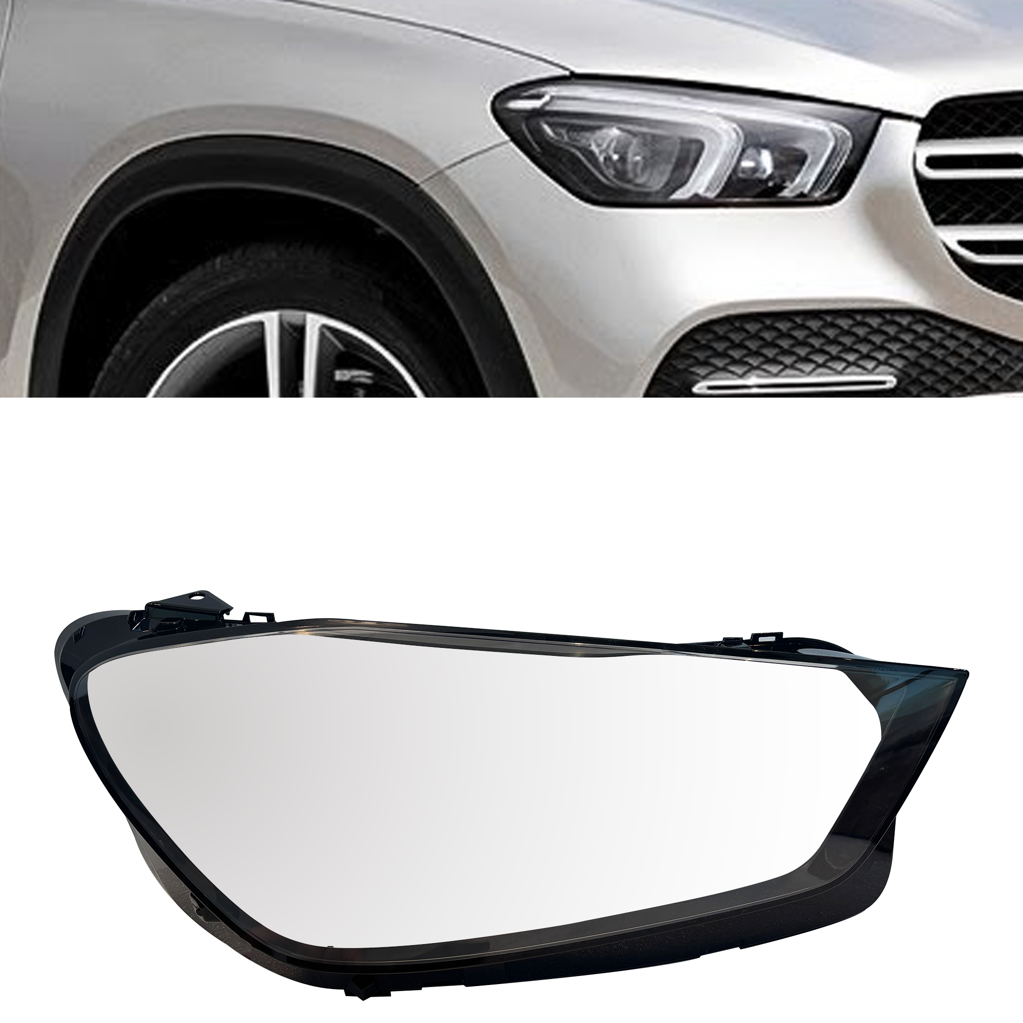 Right (Driver Side) Headlight Lens for  MERCEDES BENZ GLE W167 (2018-2021)-4