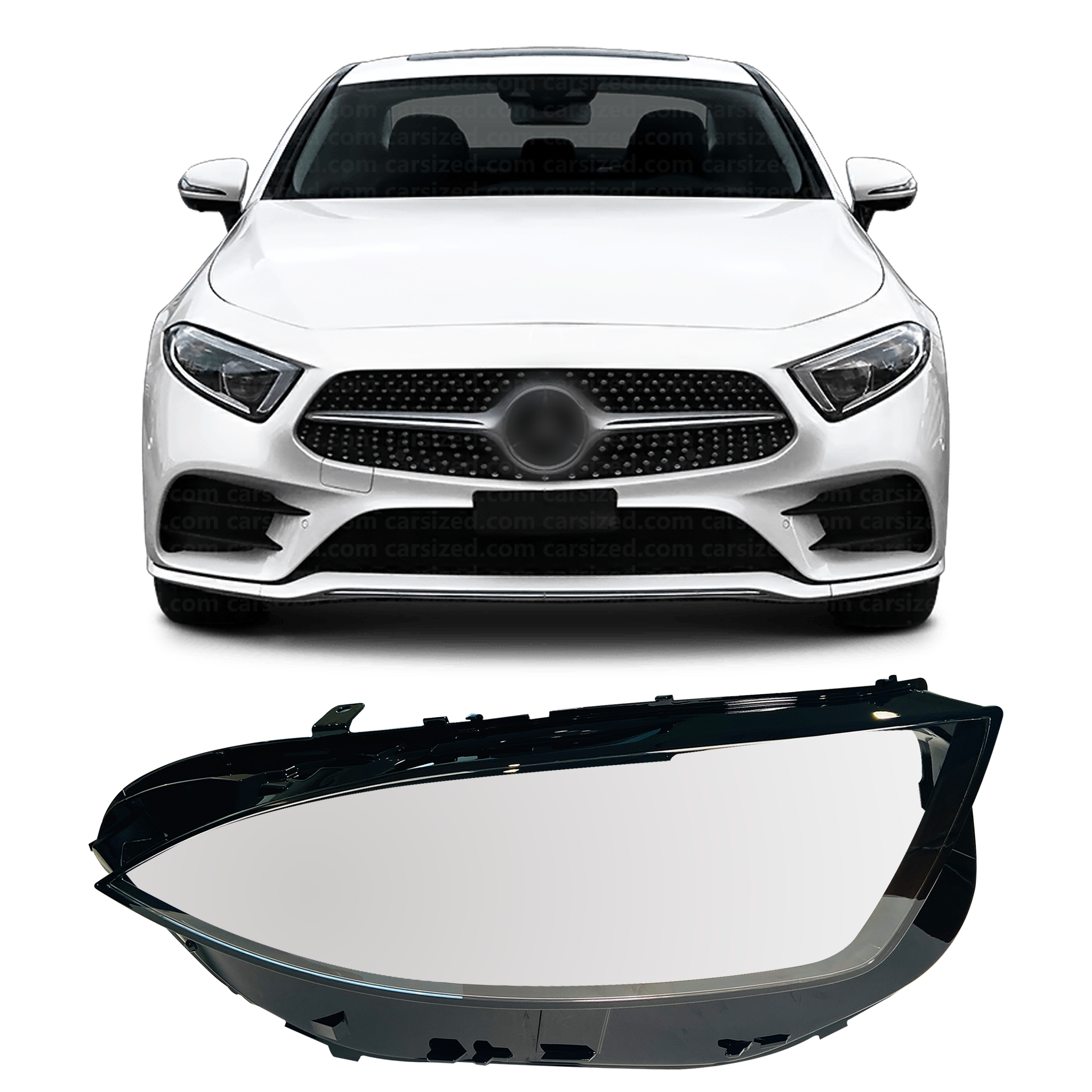Right (Driver Side) Headlight Lens for MERCEDES BENZ CLS C257 (2018-2021)-4