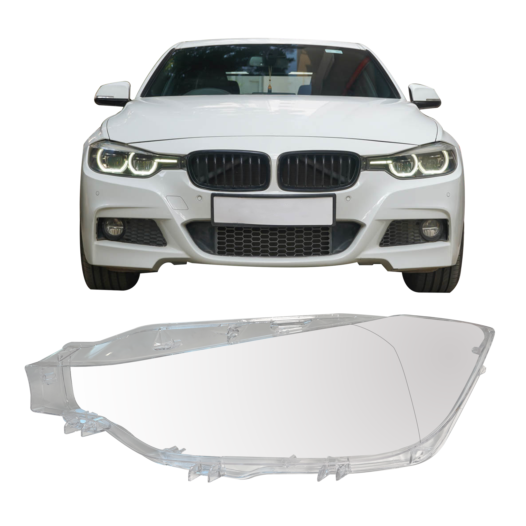Left (Passenger Side) Headlight Lens for BMW 3 series F30 (2016-2018)-4
