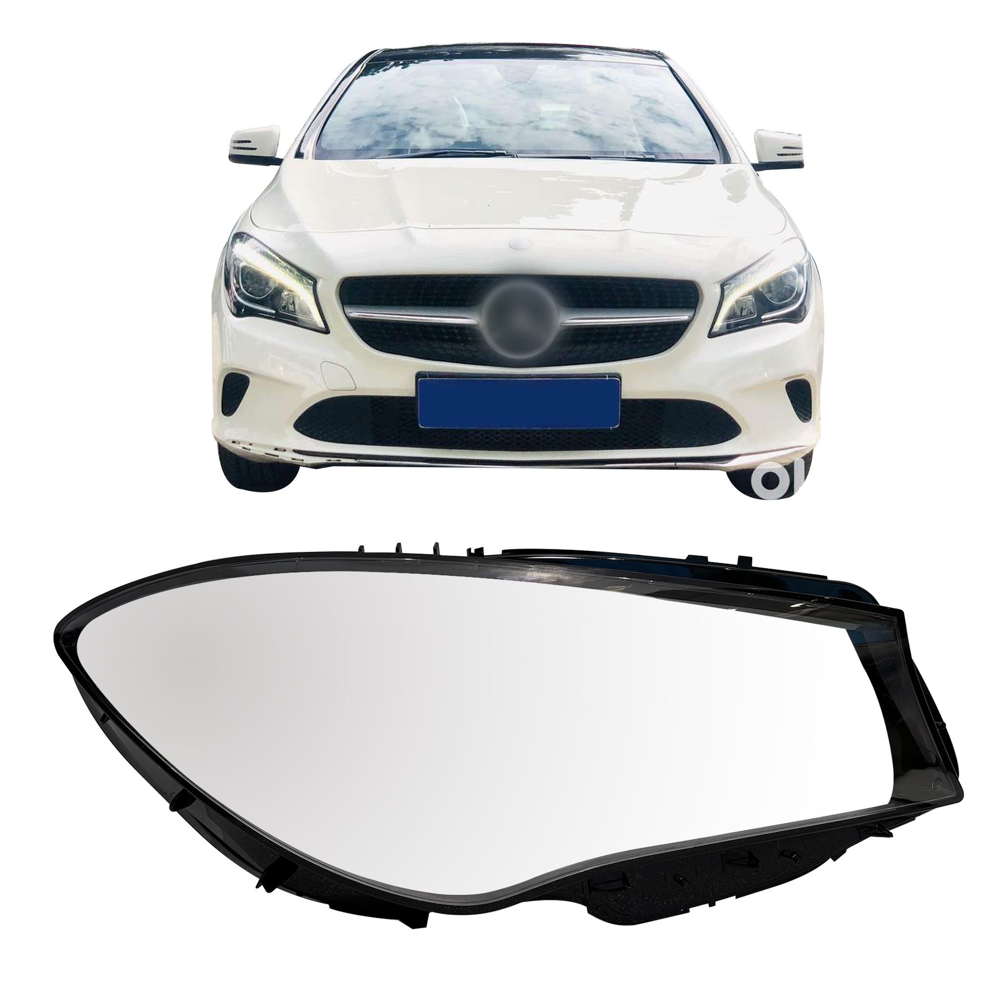 Right (Driver Side) Headlight Lens for Mercedes Benz CLA W117 (2017-2020)-4
